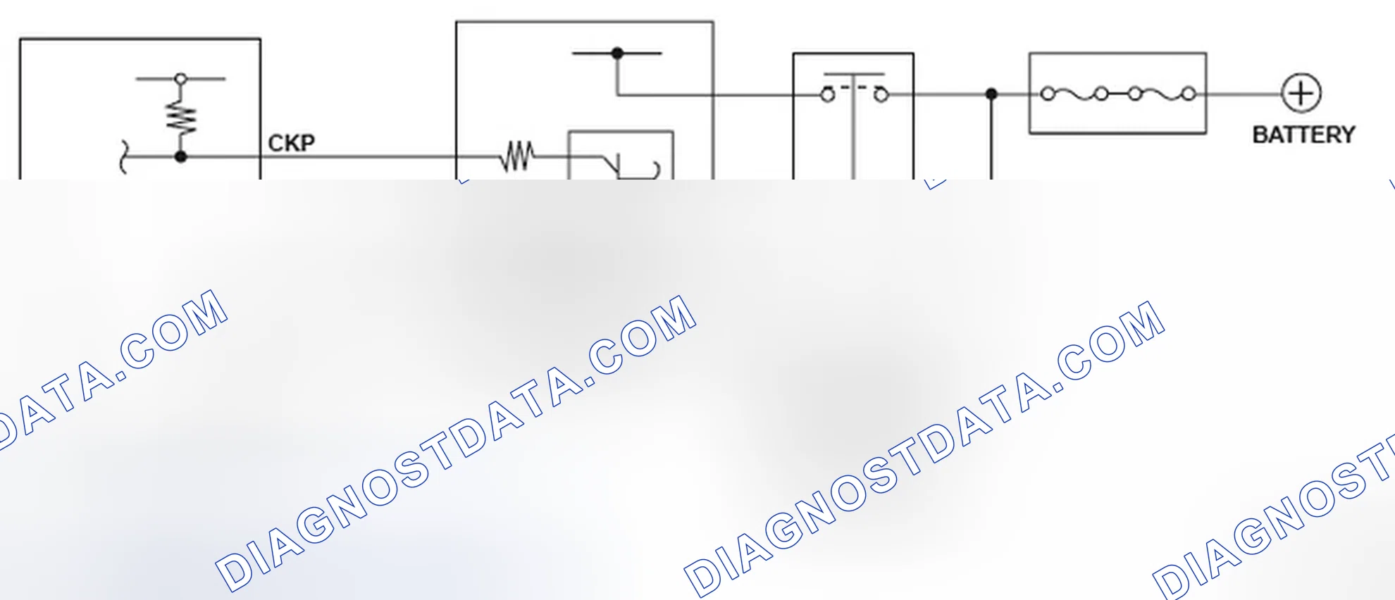 Scheme 189: Crankshaft Position (CKP) Sensor No Signal - Circuit Diagram