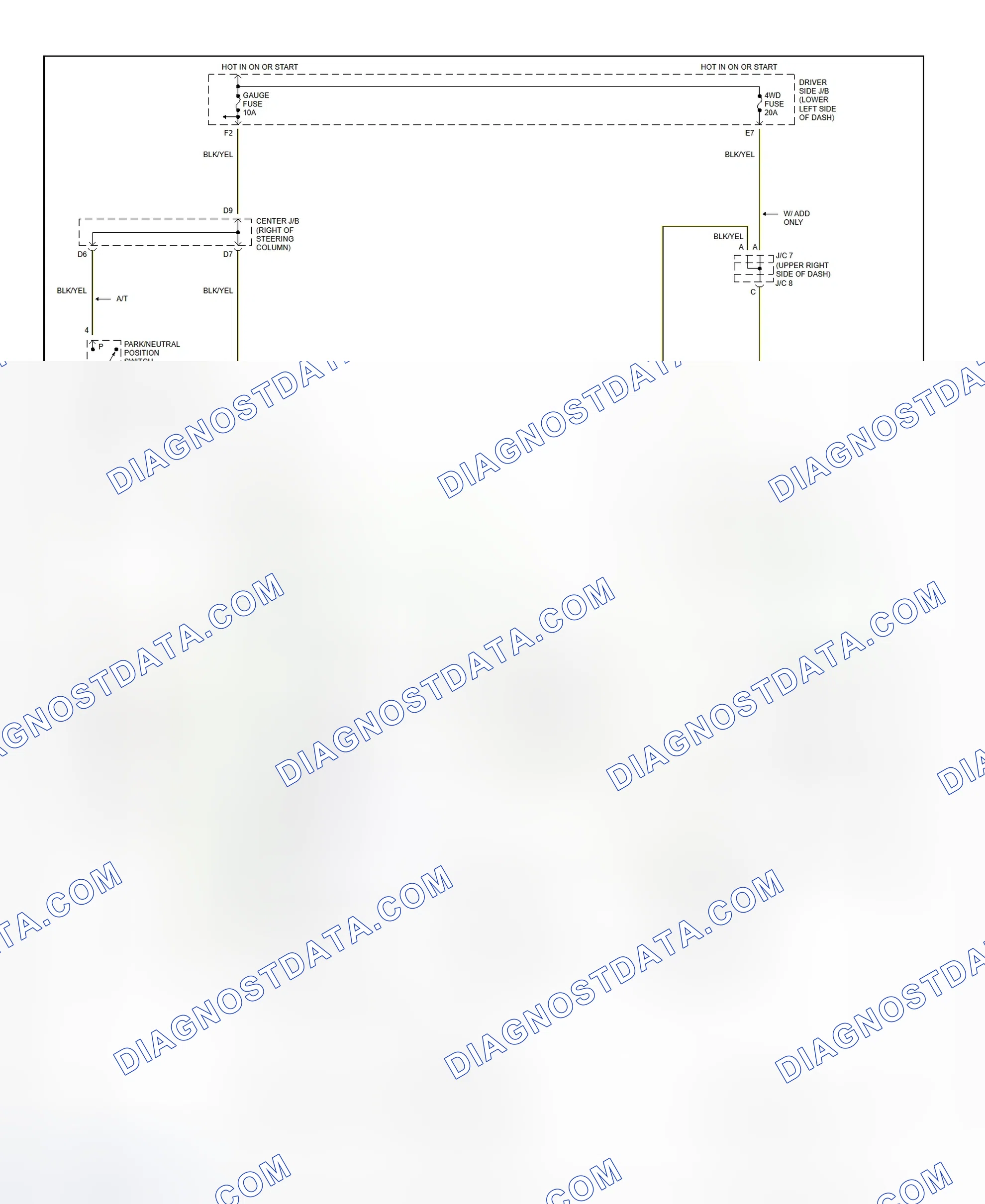 Scheme 40: Wiring Diagram (1998 4Runner Without 2-4 Select Switch)