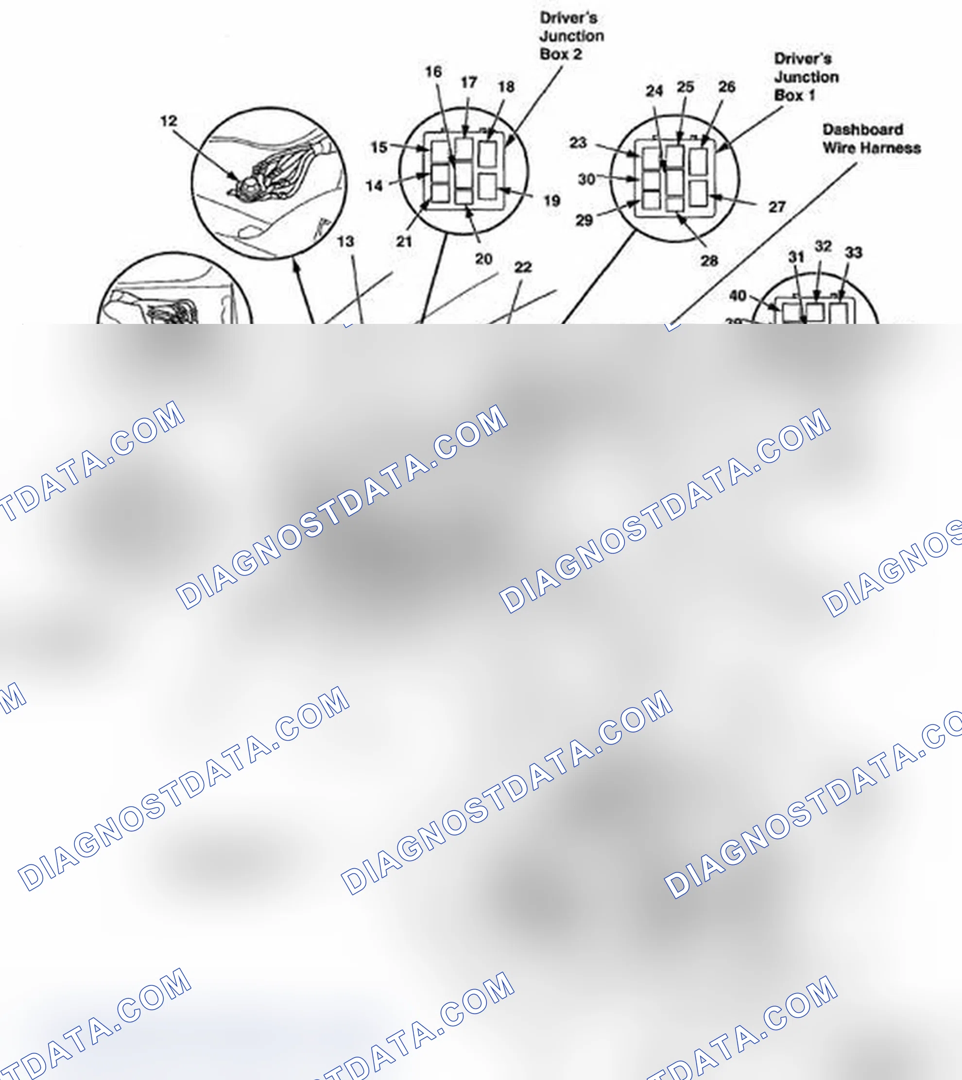Scheme 522: Identifying Driver's Junction Box, Keyless Access Junction Box And Center Junction Box (Page 203-27)