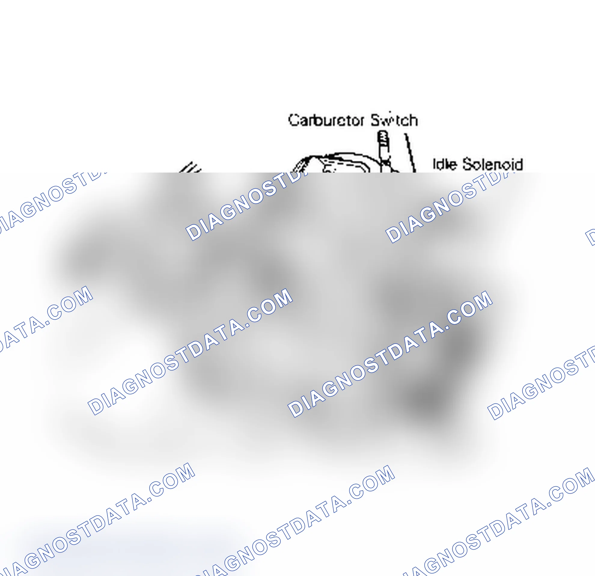 Scheme 22: Location of Carburetor Switch 1.6L engine shown (2.2L is similar).