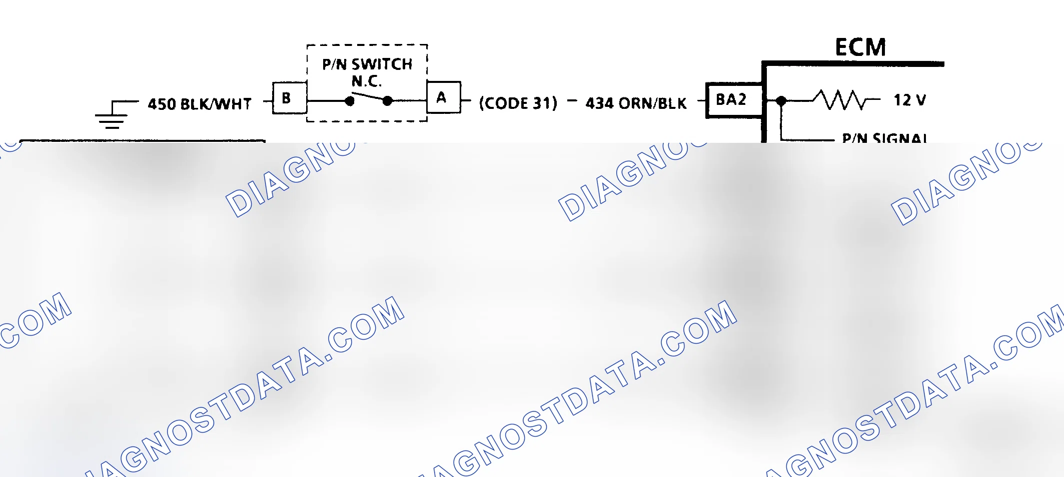 Scheme 555: Code 27, 28 & 29, 2nd, 3rd, 4th Gear Sw. Diagnosis Schematic