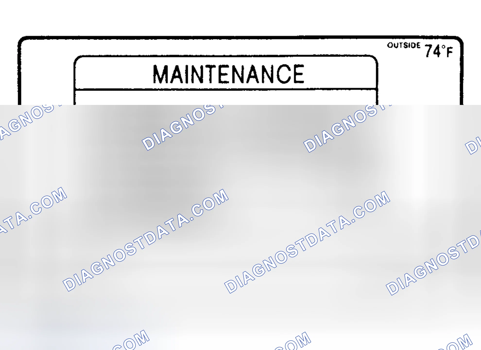 Scheme 2: MAINTENANCE INTERVAL RESET - PROCEDURE 1