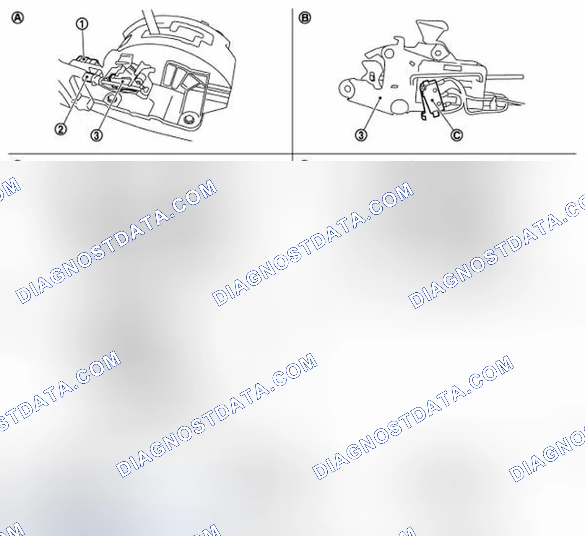 Fig. 93: Identifying Shift Lock System Electrical Parts Location