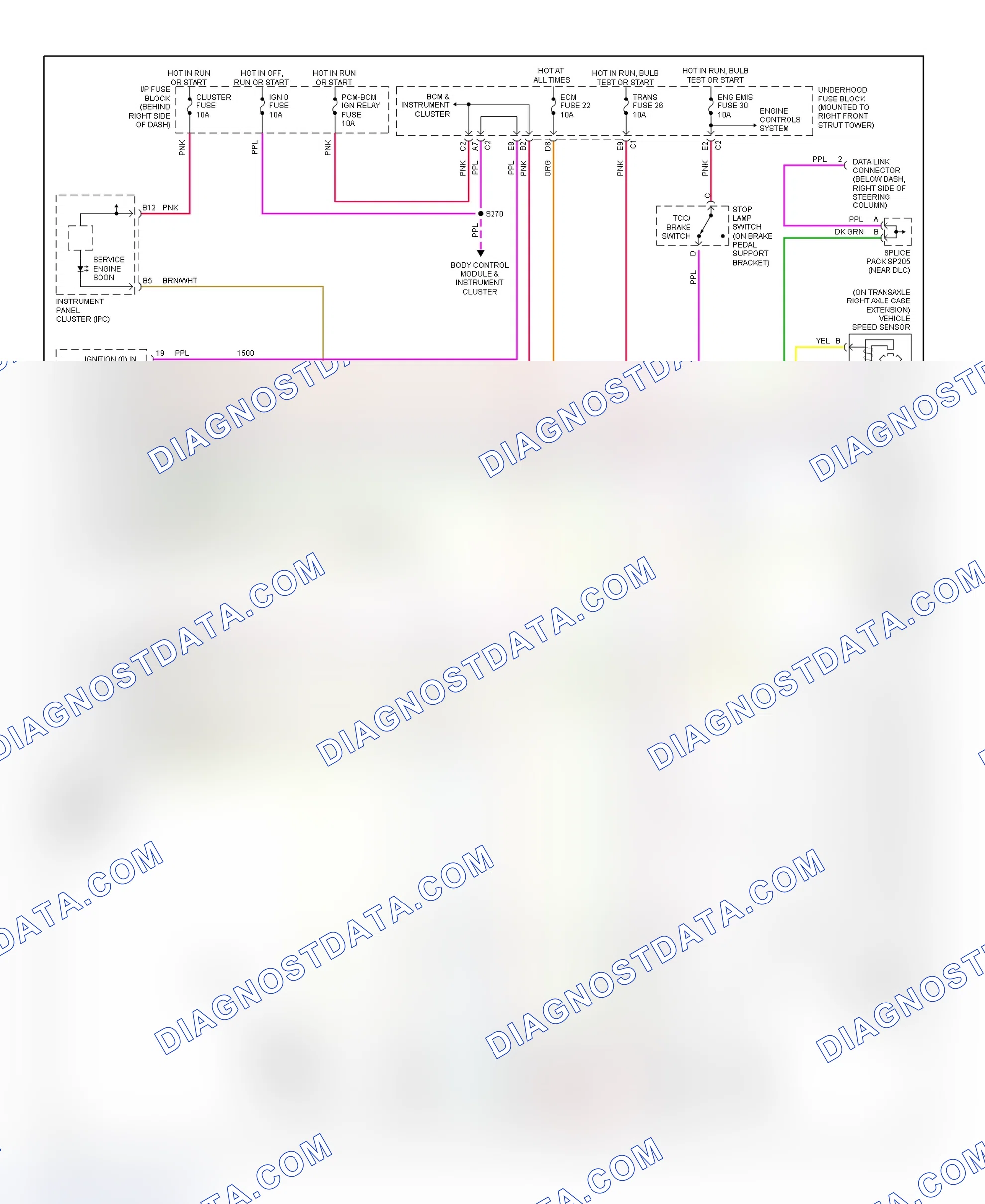 Scheme 346: Transaxle Electronic Control System Wiring Diagram (2003 Regal)