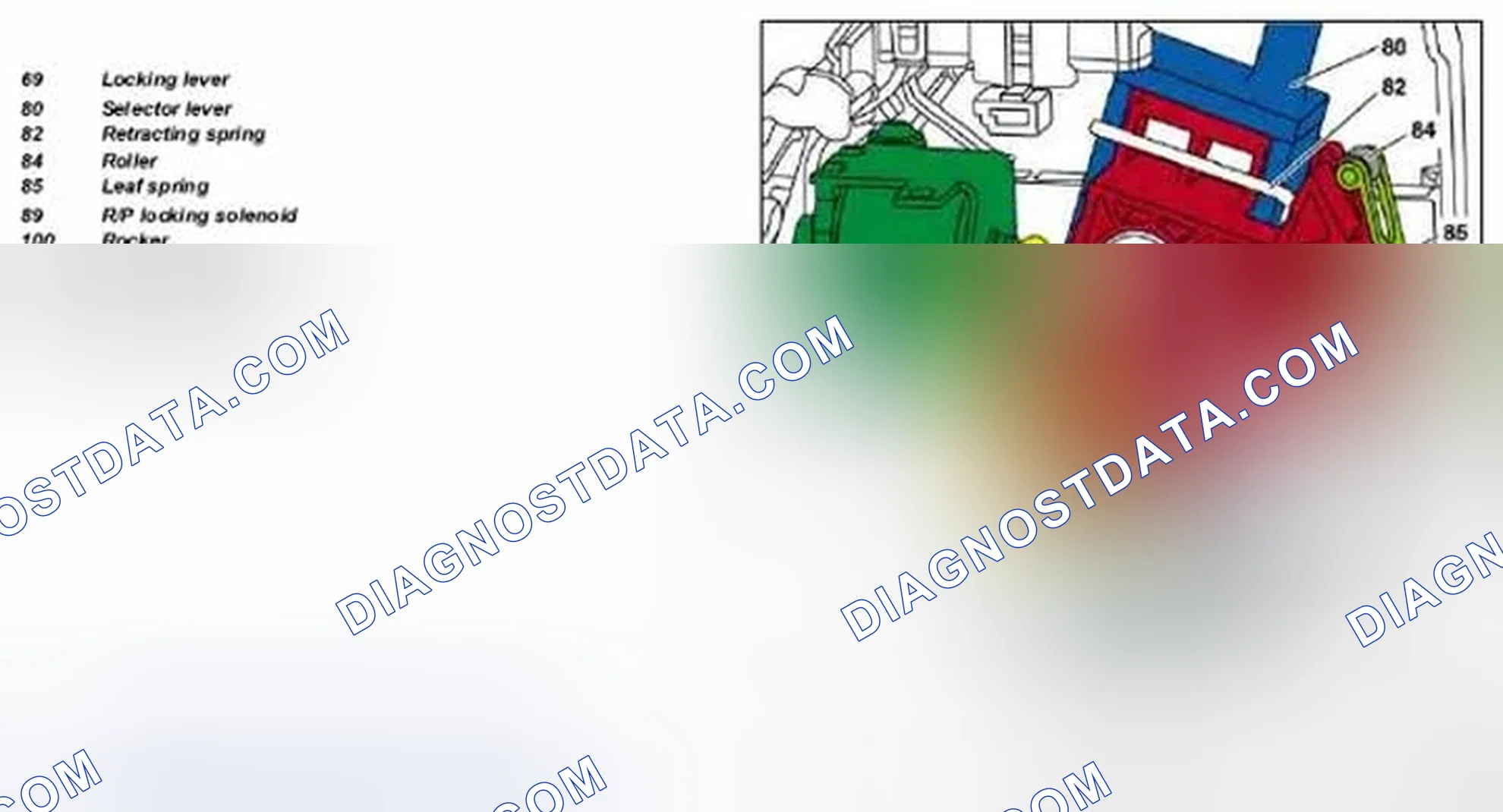 Scheme 498: Identifying P-Lock (Locking Position) - Transmission 722.6