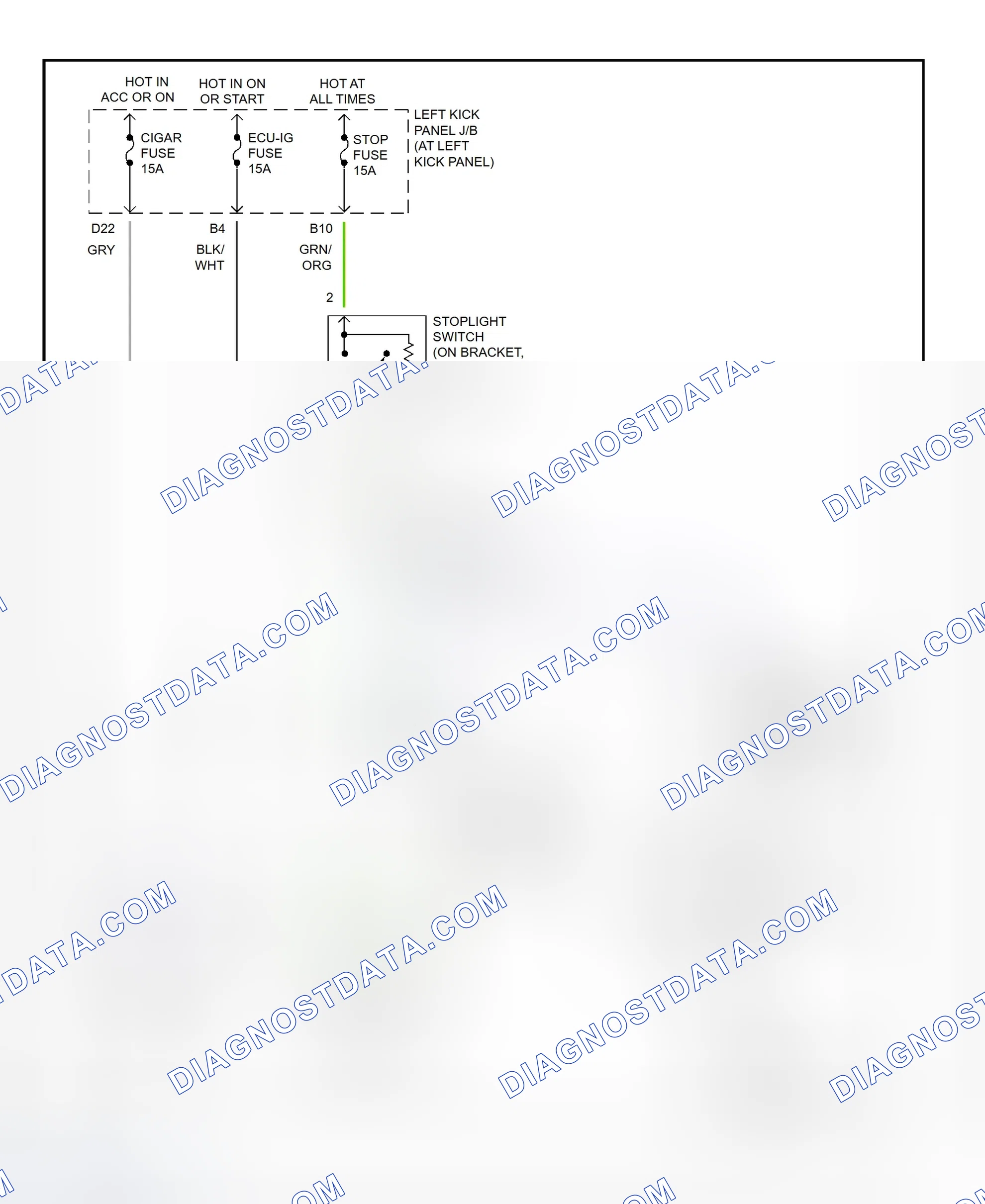 Scheme 434: Shift Interlock System Wiring Diagram (2001 - Lexus LX470)