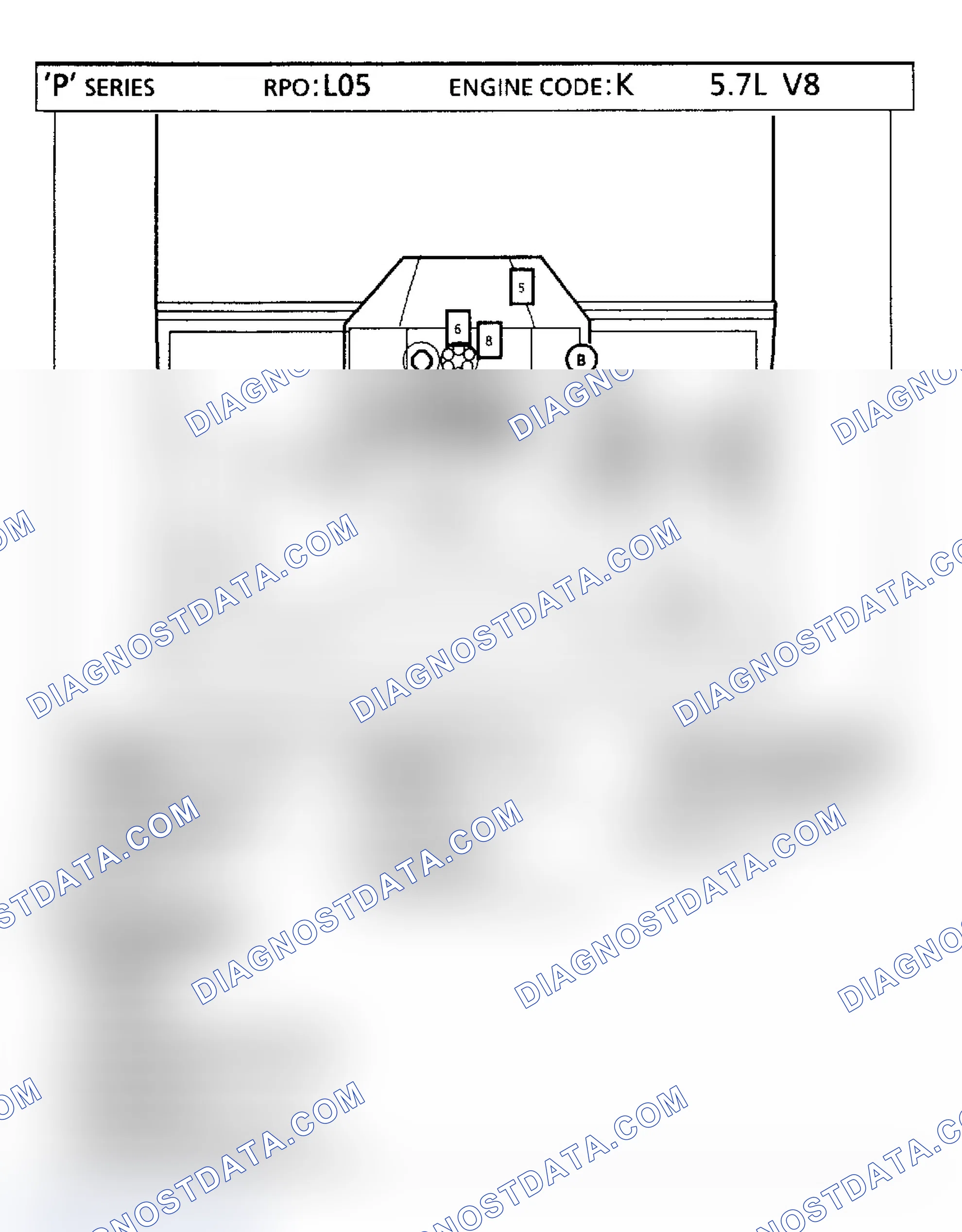 Scheme 108: 7.4L VIN "K" - "P" Series Parcel Van Component Locations
