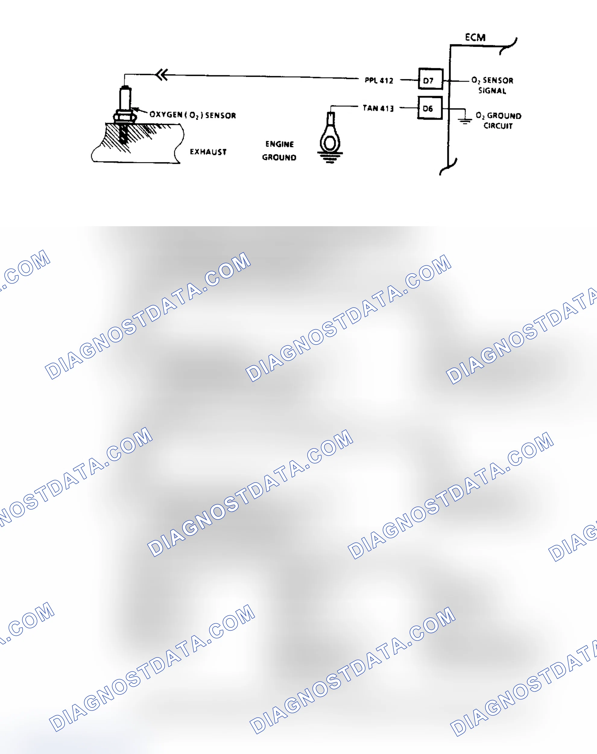 Scheme 45: Code 13, Oxygen Sensor Circuit Flow Chart & Schematic