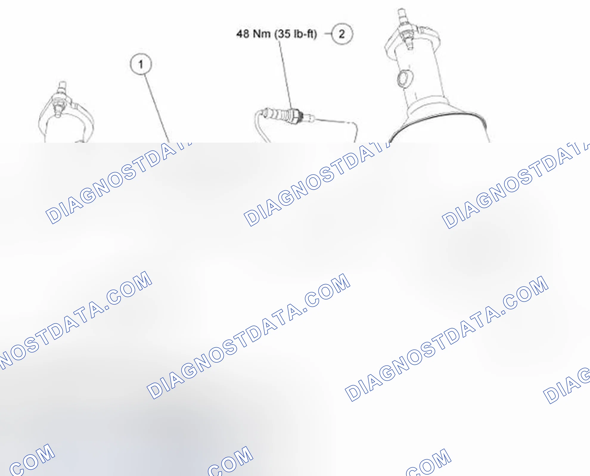 Fig. 13: Identifying Catalyst Monitor Sensor - 4.0L SOHC Remove/Install Components - With Torque Specifications