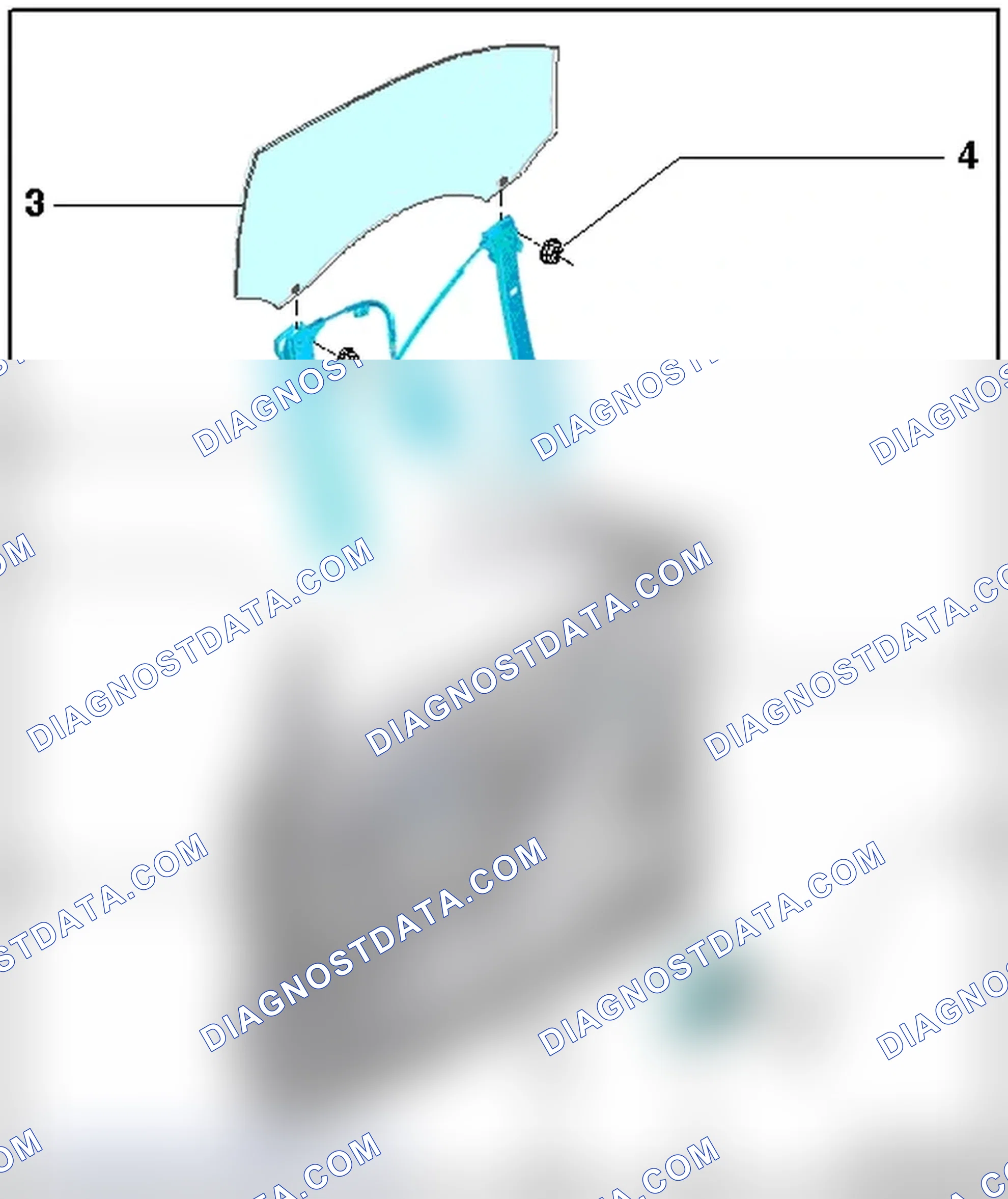 Scheme 125: WINDOW REGULATOR MOTOR AND REGULATOR ASSEMBLY OVERVIEW