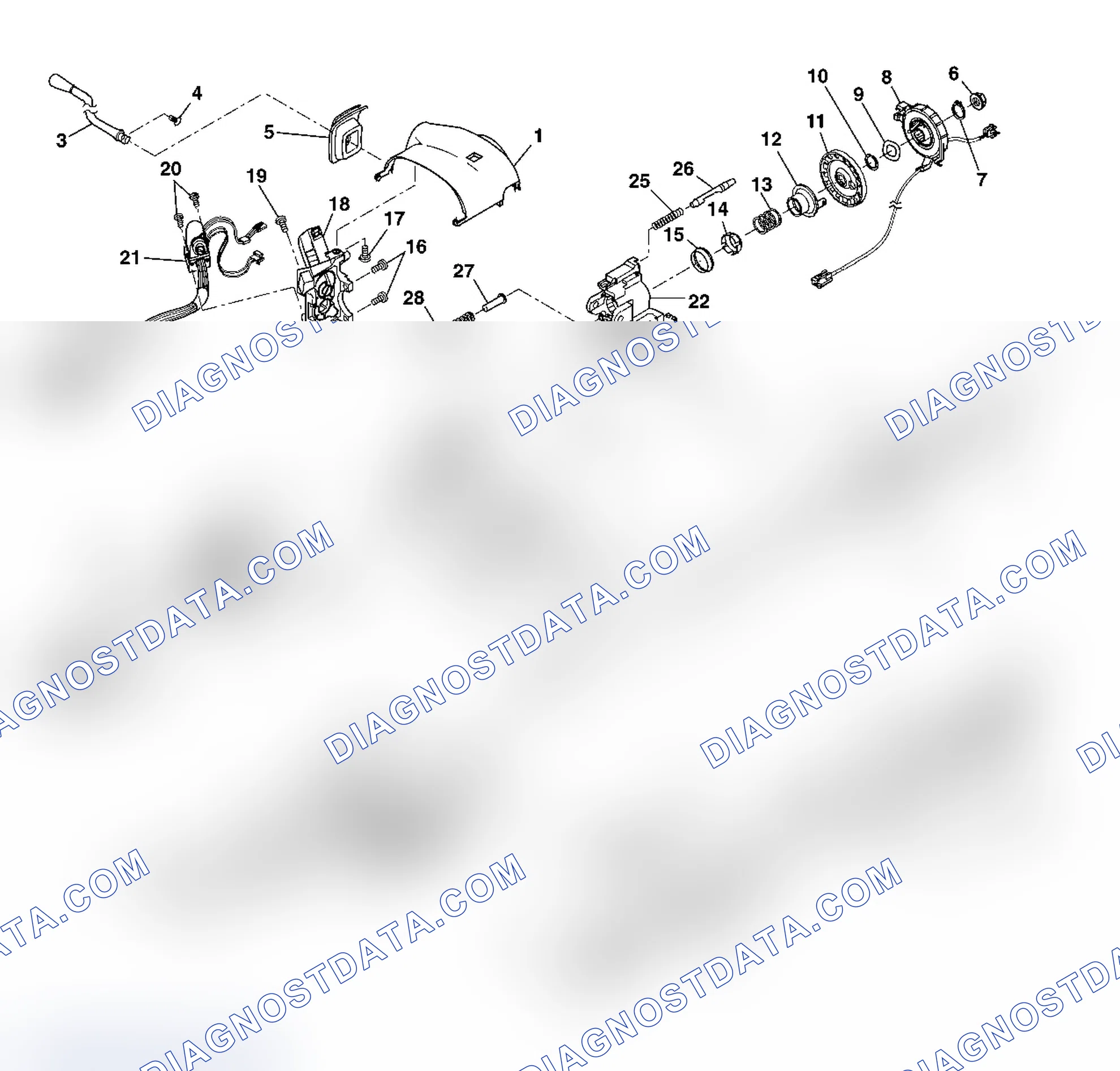 Scheme 7: Steering Column Disassembled View