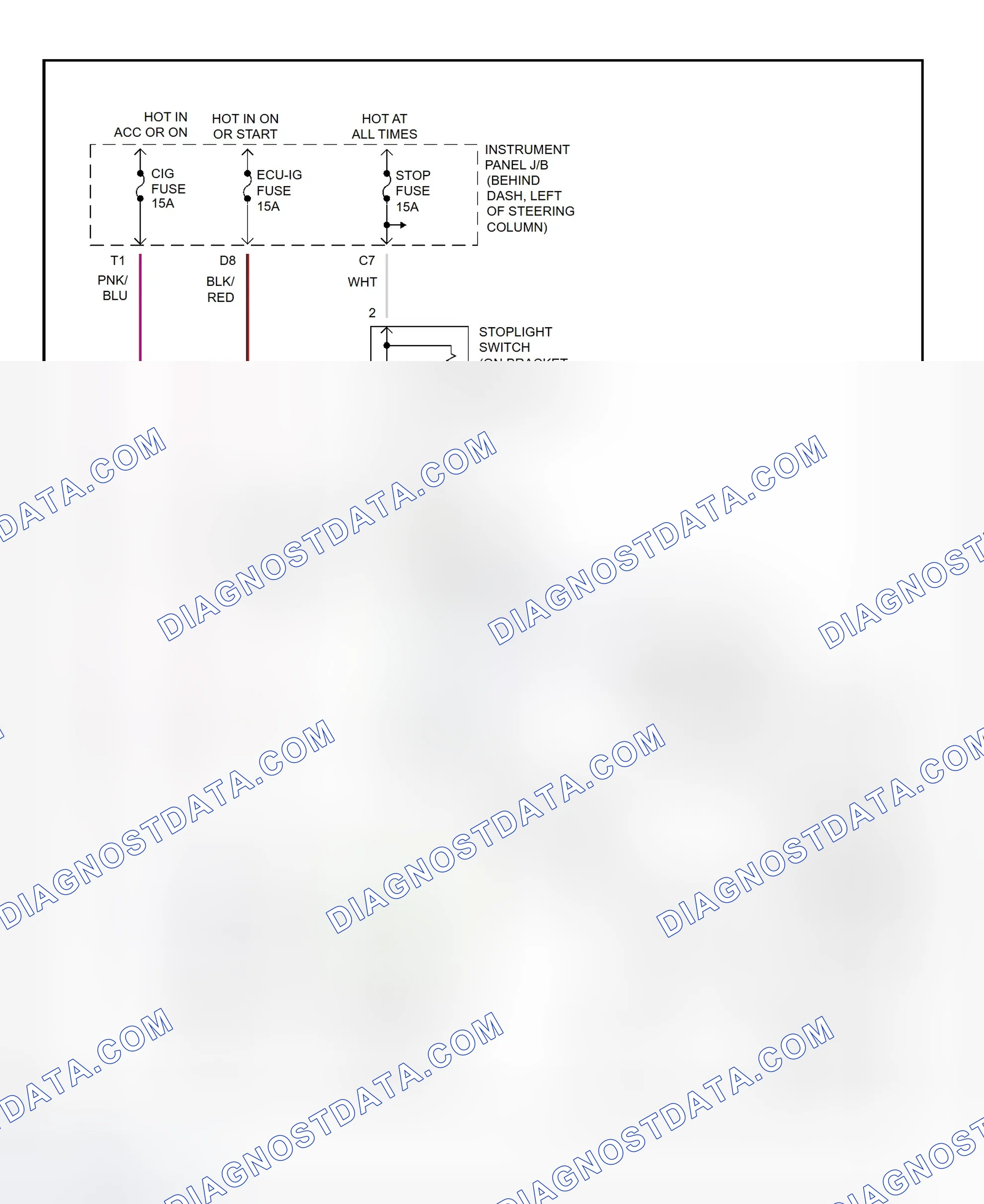 Scheme 372: Shift Interlock System Wiring Diagram (2001 - Toyota Camry Solara)
