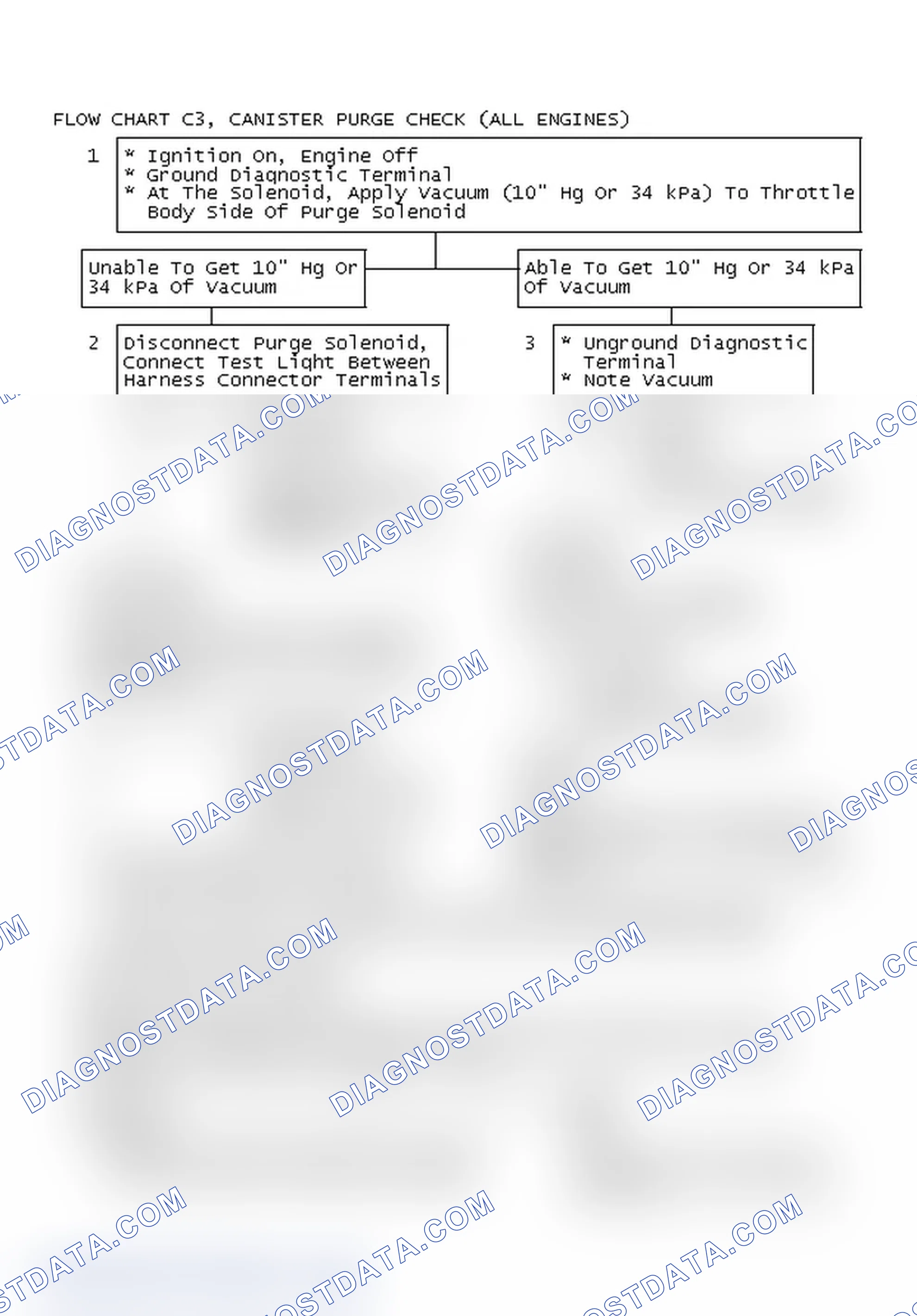 Scheme 543: Flow Chart C3, Canister Purge Check (All Engines)