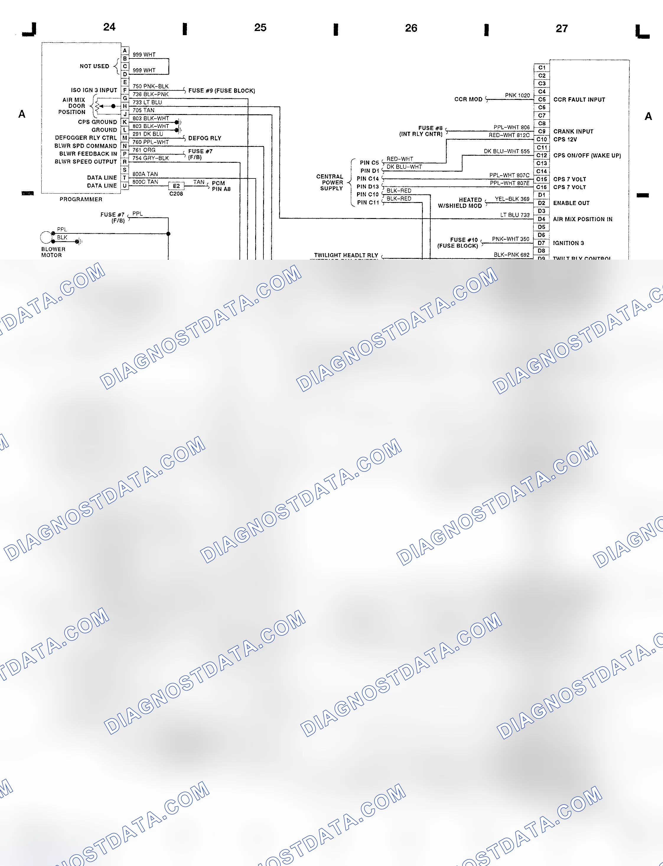Scheme 40: 4.9L (VIN B) BCM Wiring Diagram (Eldorado & Seville)