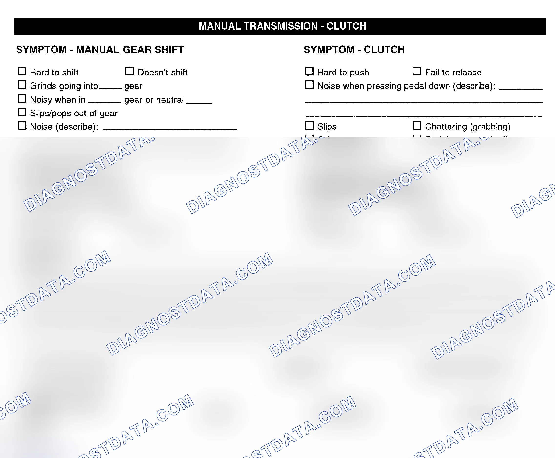 Scheme 10: Manual Transmission & Clutch