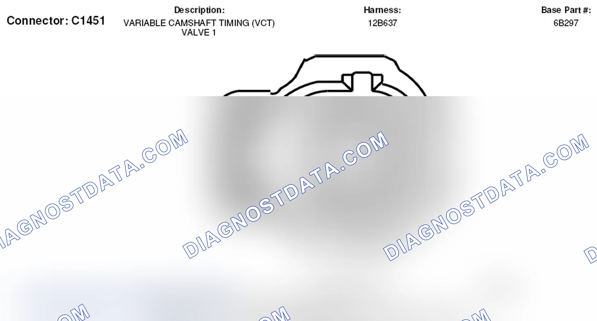 Scheme 291: Variable Camshaft Timing Valve 1 Connector End View (C1451)