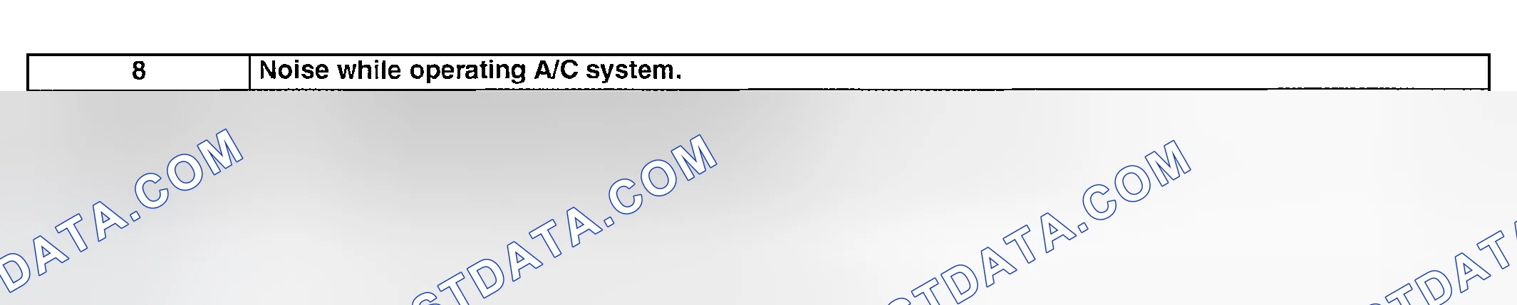 Scheme 90: NO. 8 NOISE WHILE OPERATING A/C SYSTEM