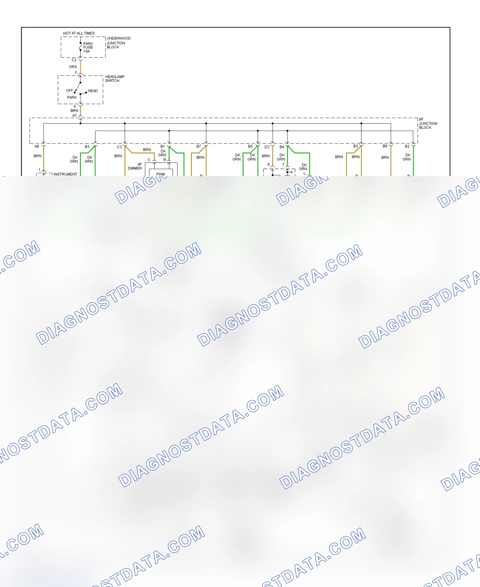 Scheme 58: Illumination/Interior Lights Wiring Diagram (Saturn)