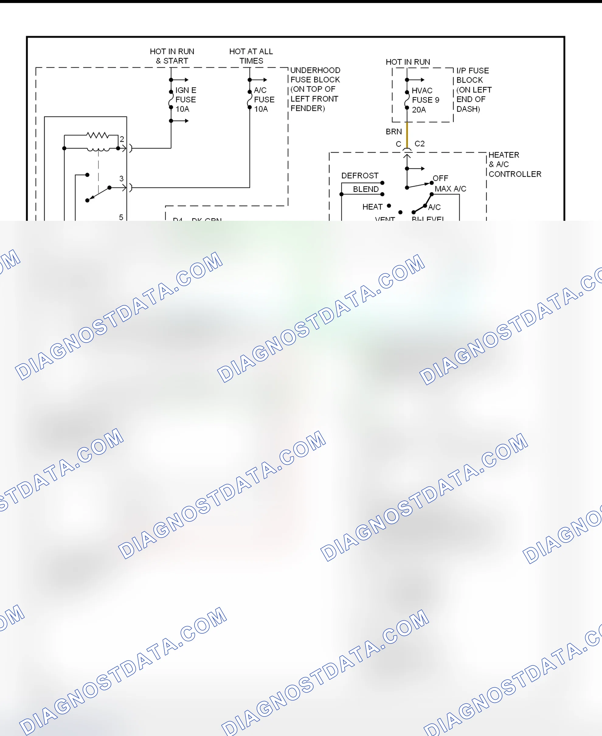 Scheme 39: A/C Compressor Clutch Control Circuit Wiring Diagram (2000-01 Sonoma & S10 Pickup - 2.2L VIN 4 & VIN 5 Engine)
