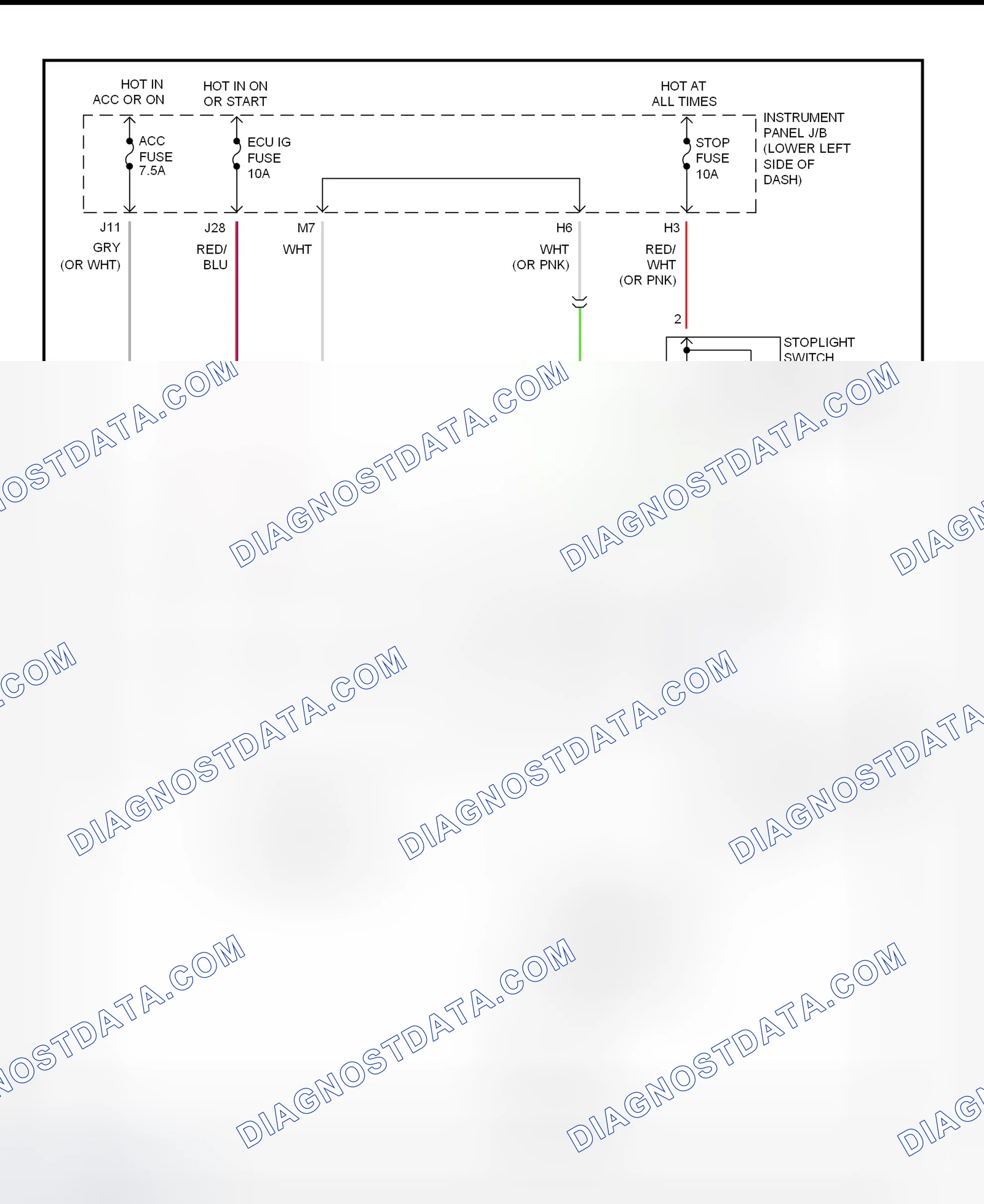 Scheme 306: Shift Interlock System Wiring Diagram (2001 - Toyota RAV4)