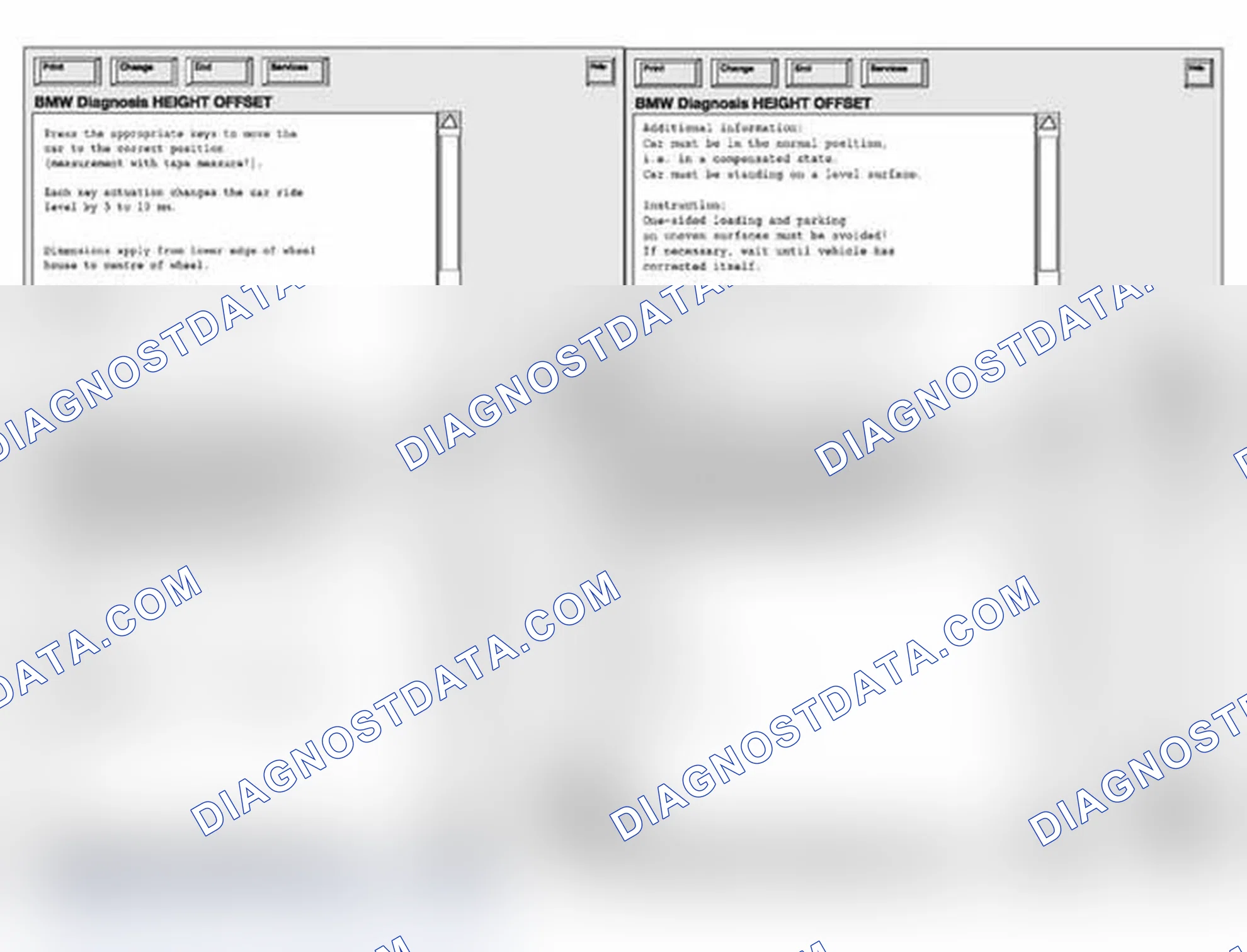 Scheme 190: Displaying Height Offset Diagnosis