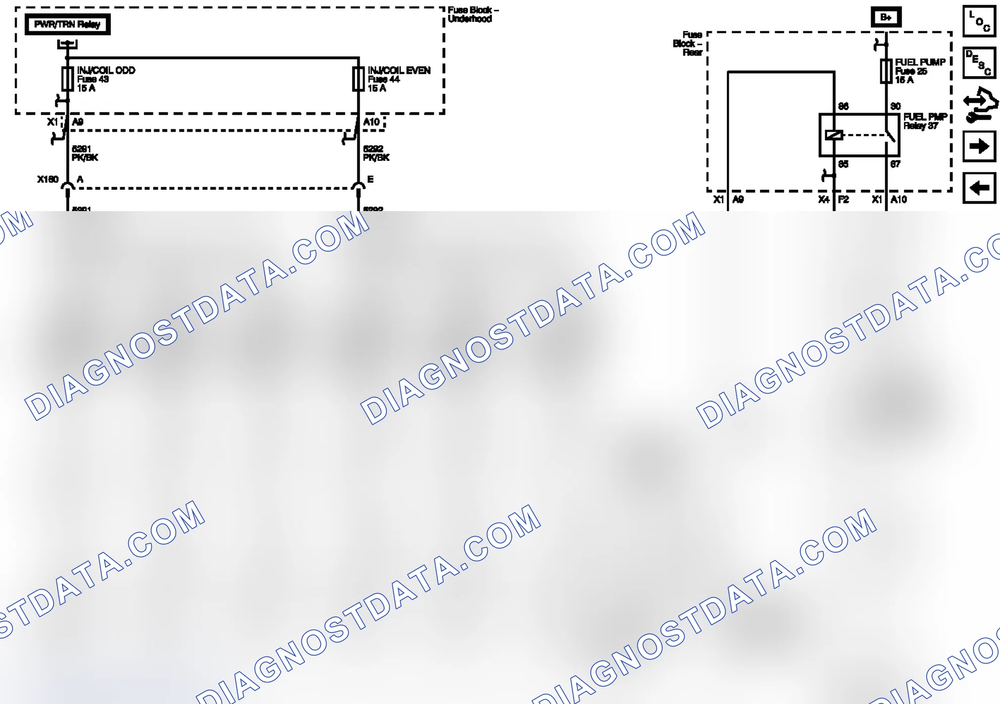 Scheme 19: Fuel Controls- Fuel Injectors and Fuel Pump Controls Wiring Schematics