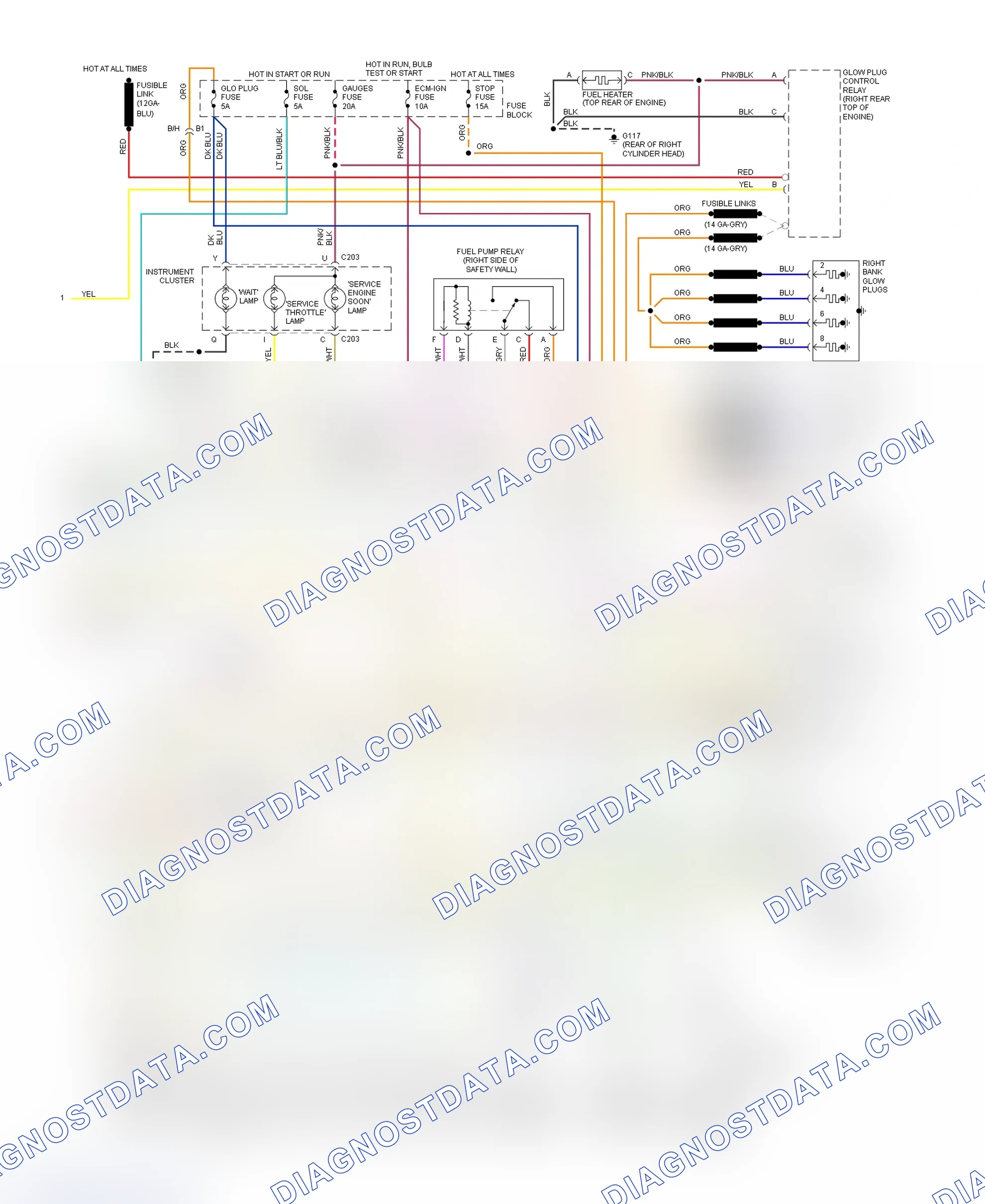 Scheme 412: Wiring Diagram (Blazer, Pickup, Sierra, Suburban & Yukon - With M/T - 2 Of 2)