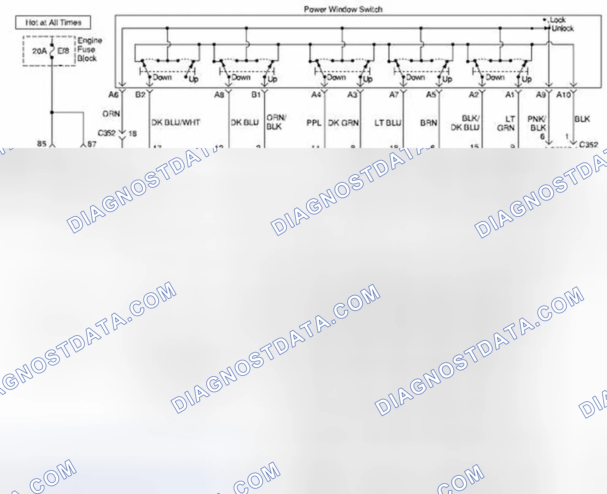 Scheme 1: Power Windows Diagram
