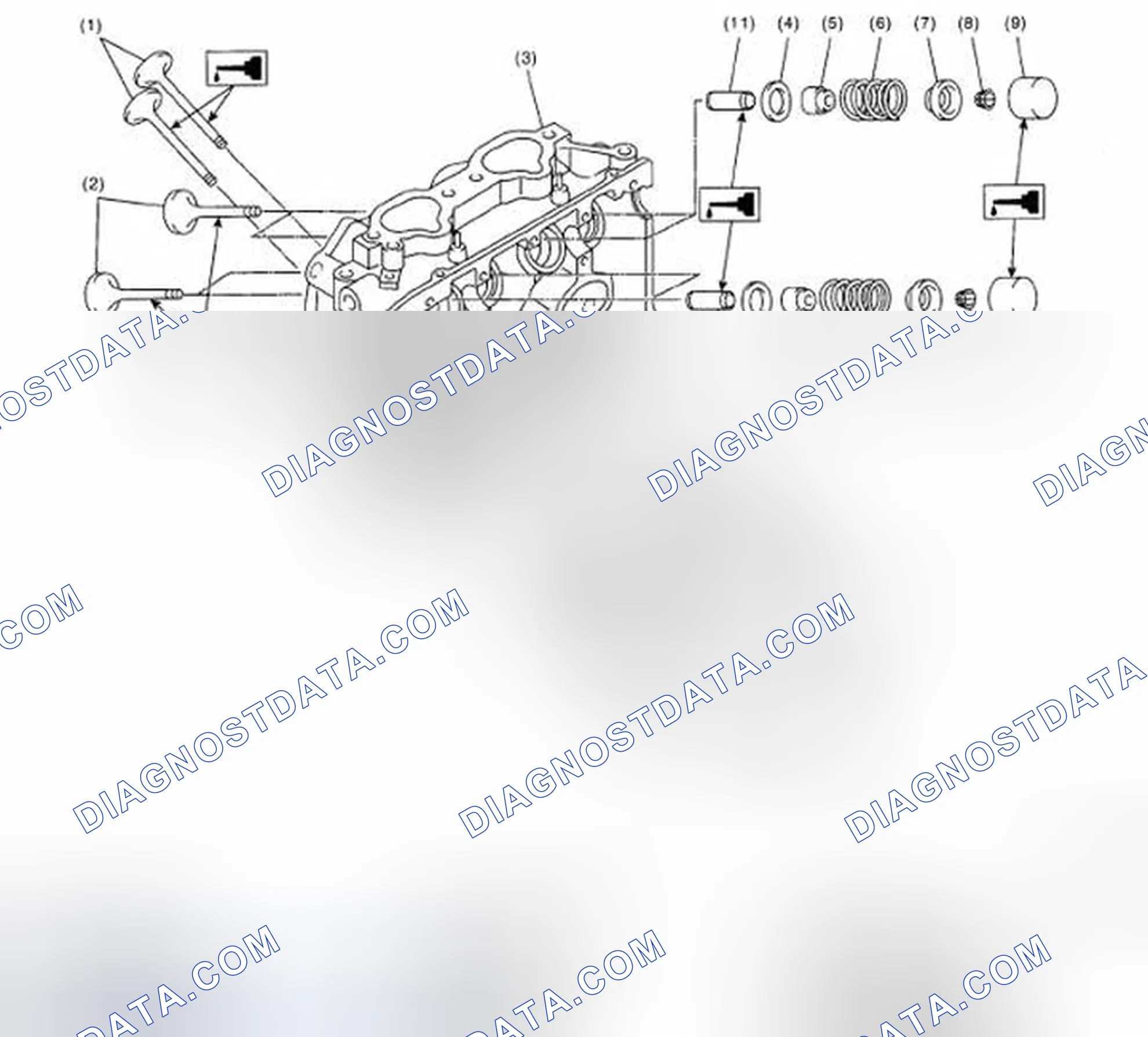 Scheme 276: Exploded View Of Cylinder Head And Valve Assembly Components