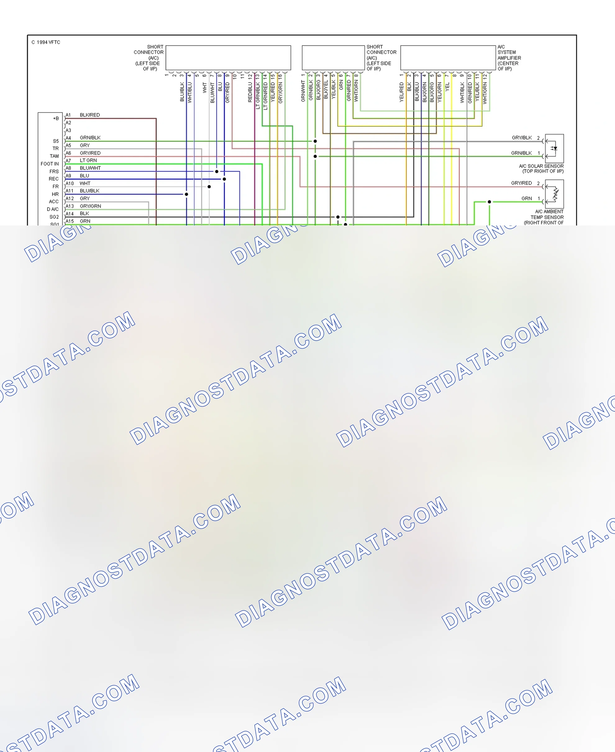 Scheme 2: Automatic A/C-Heater System Wiring Diagram (1996 1 Of 2)