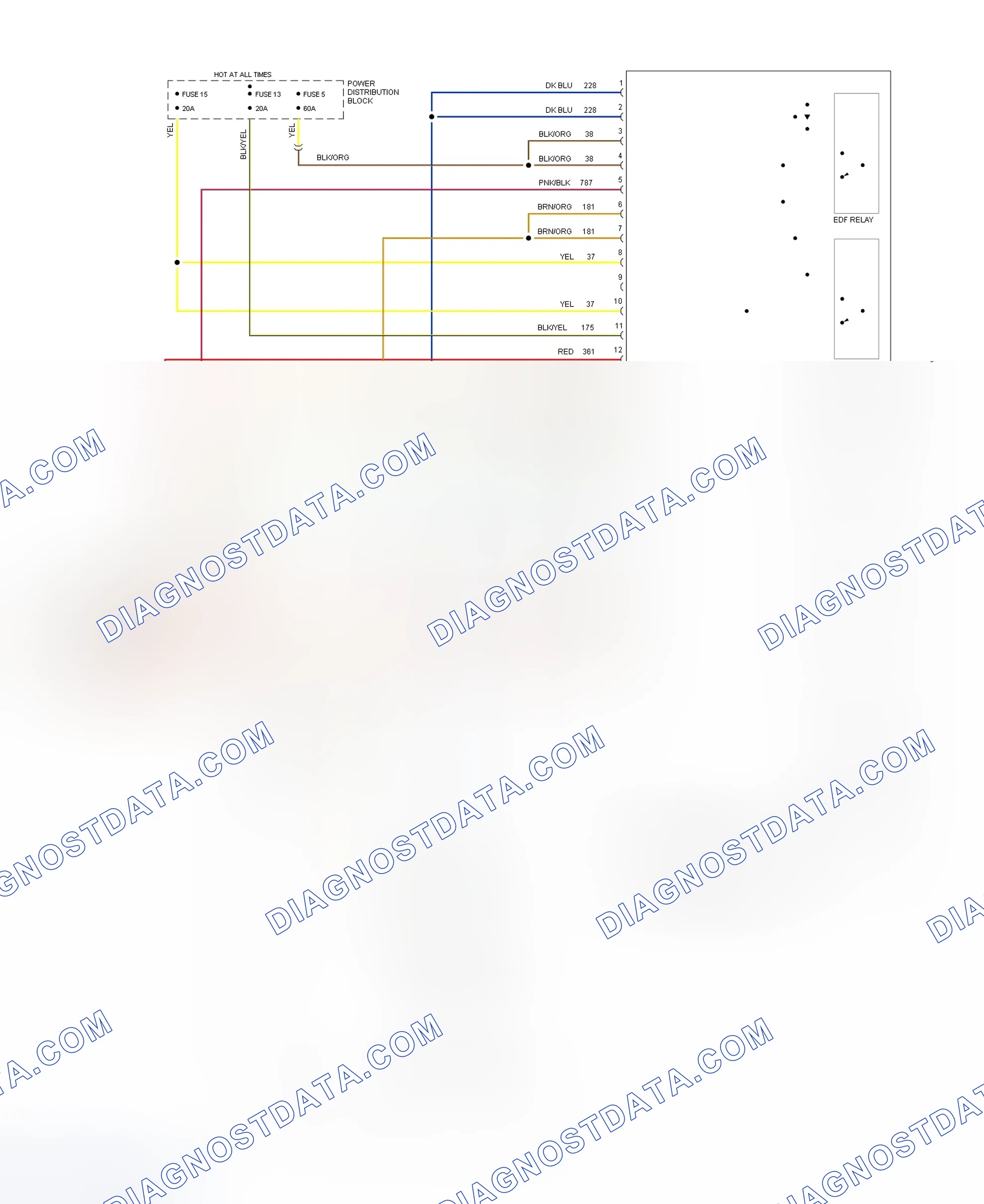 Scheme 163: EEC-IV Wiring Diagram (Cougar 3.8L & Thunderbird 3.8L Except Supercharged - 5 Of 5)