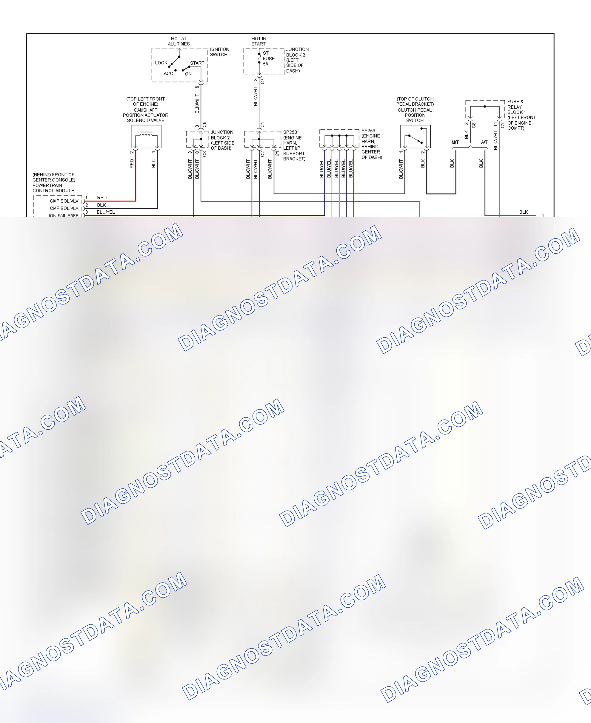 Scheme 148: PCM Wiring Diagram (Prizm - 1.8L Without 4-Speed A/T - 1 Of 3)