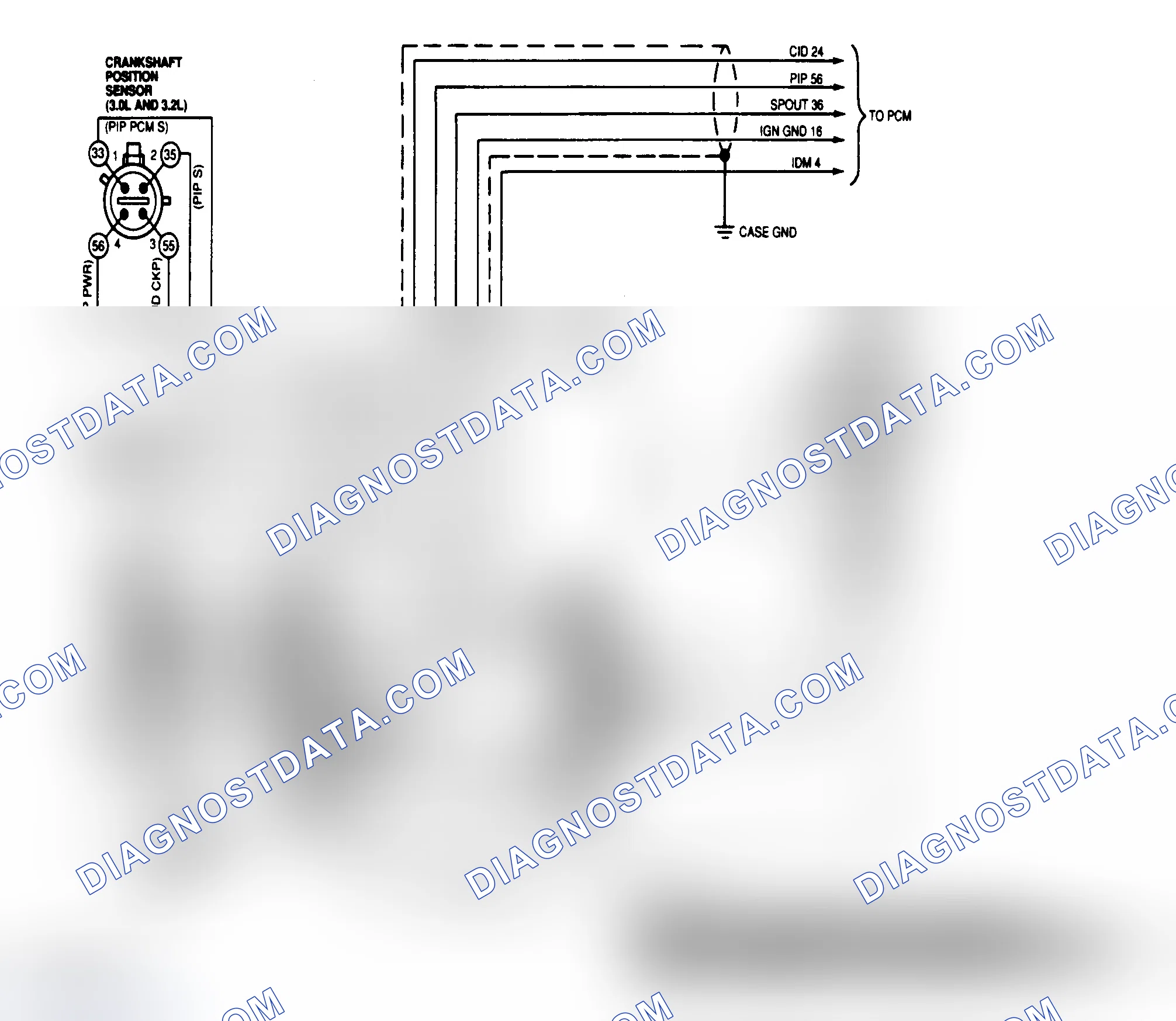 Scheme 184: EI System Connector Terminal (3.0L SHO & 3.2L)