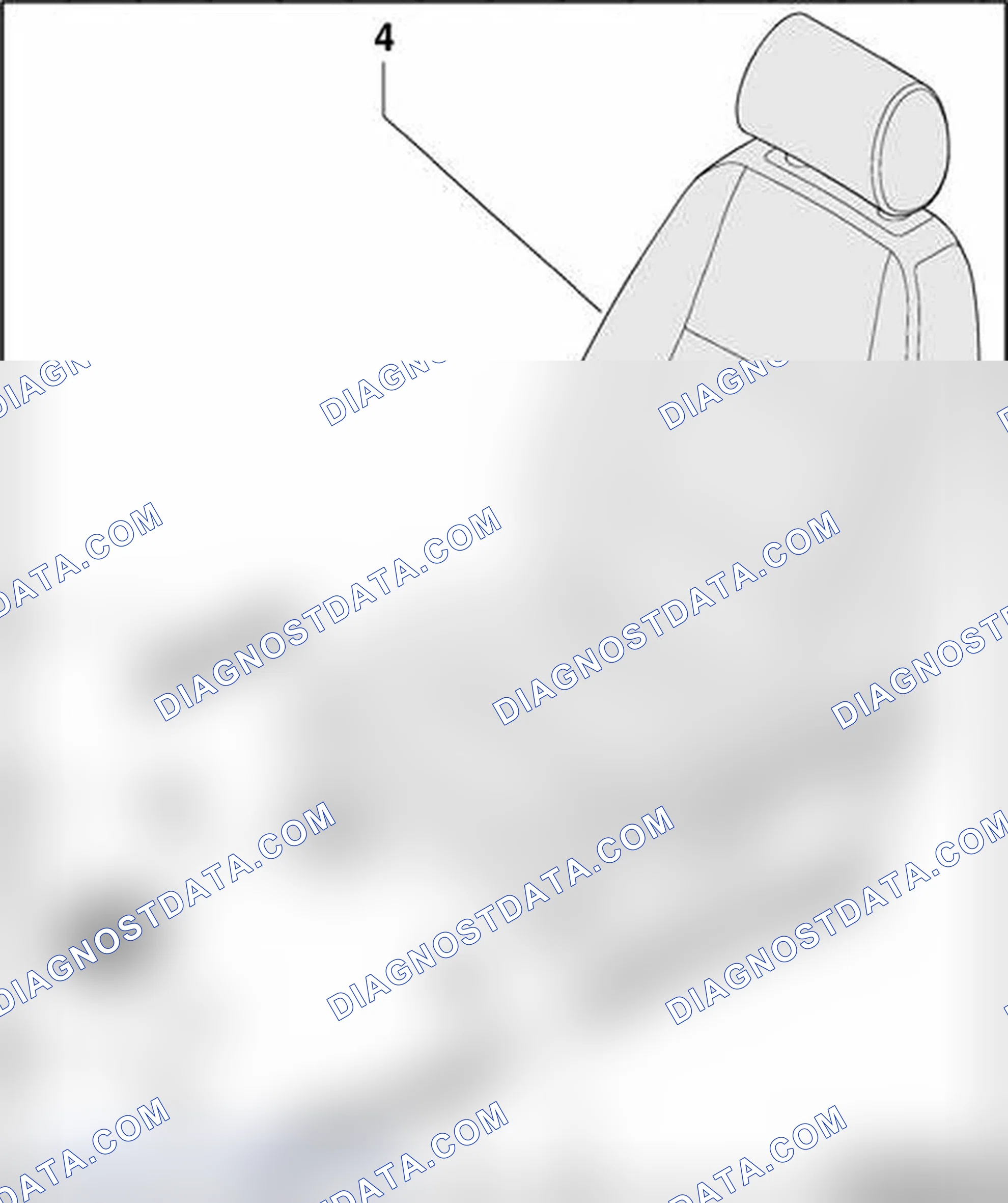 Scheme 185: Removing and installing front seat rail cover for front seat