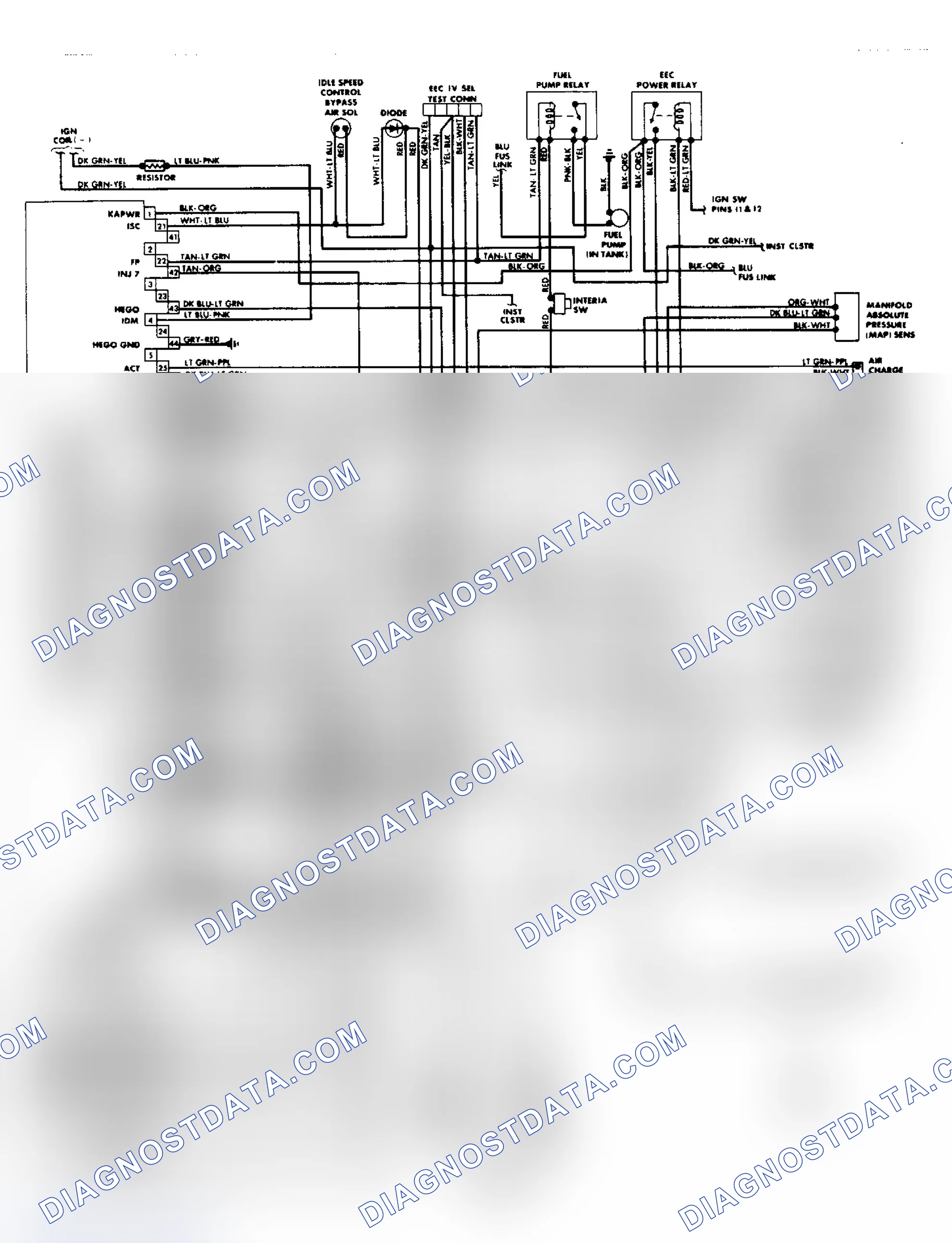 Scheme 62: 5.0L SEFI EEC-IV Wiring Diagram (Cougar & Thunderbird)