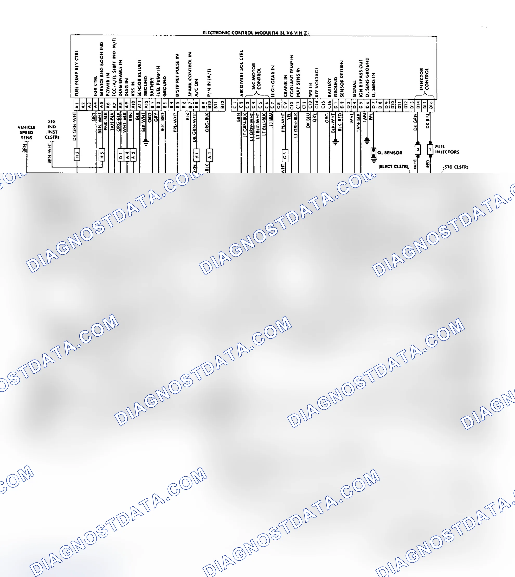 Scheme 180: "M" Series: Astro & Safari (4.3L) Wiring Diagram