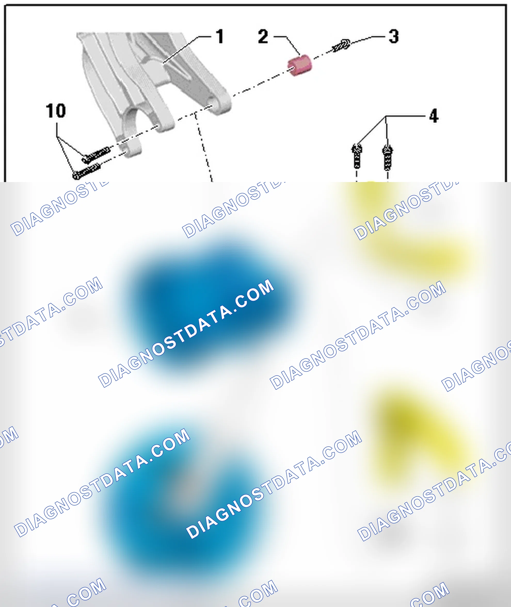 Scheme 98: POWER STEERING PUMP, VEHICLES WITHOUT DYNAMIC STEERING - ENGINE CODE(S): CAEB