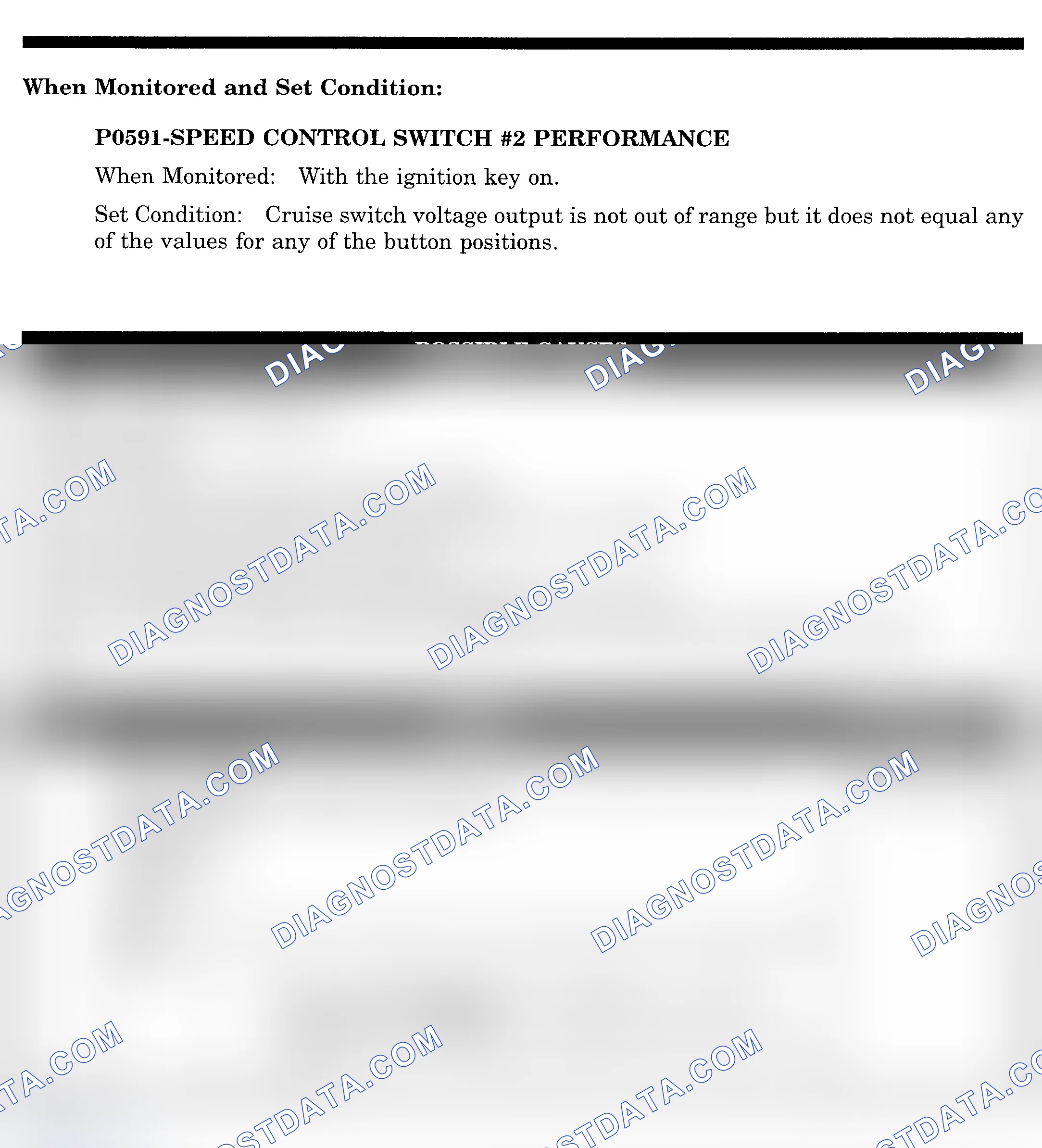 Scheme 620: DTC P0591: SPEED CONTROL SWITCH NO. 2 PERFORMANCE