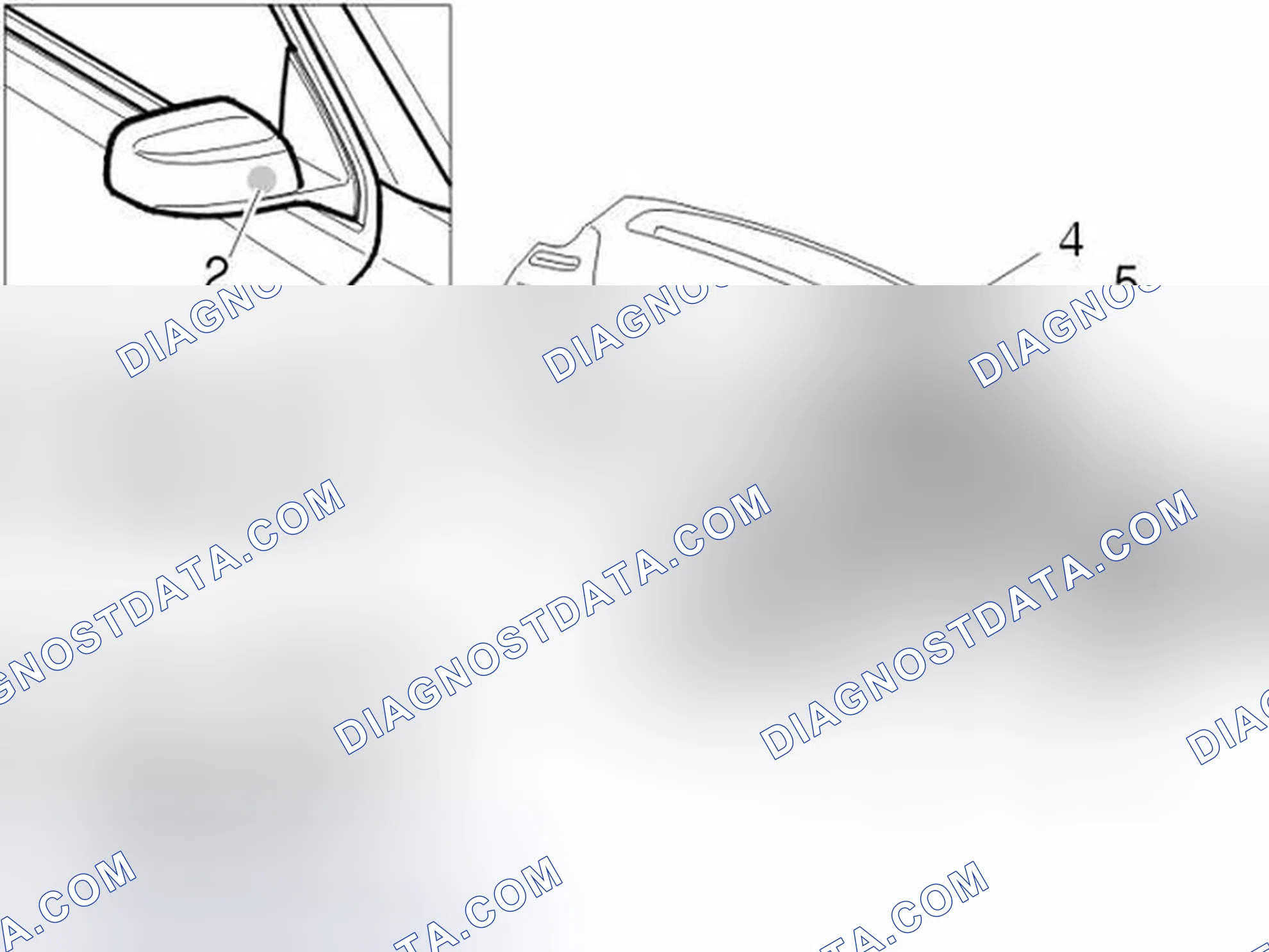 Scheme 4: Passenger compartment / Door mirror