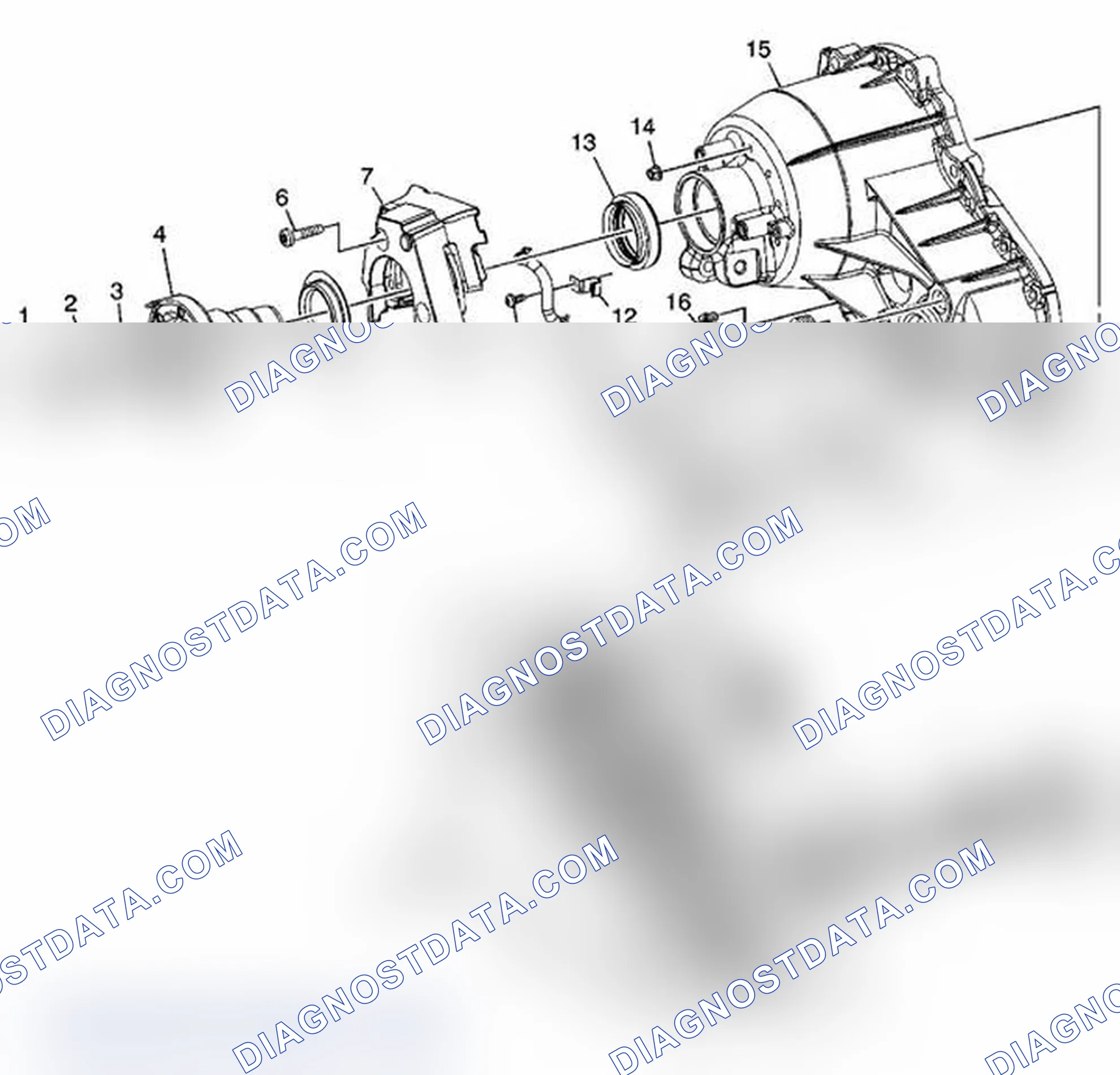 Scheme 2: Transfer Case Disassembled View