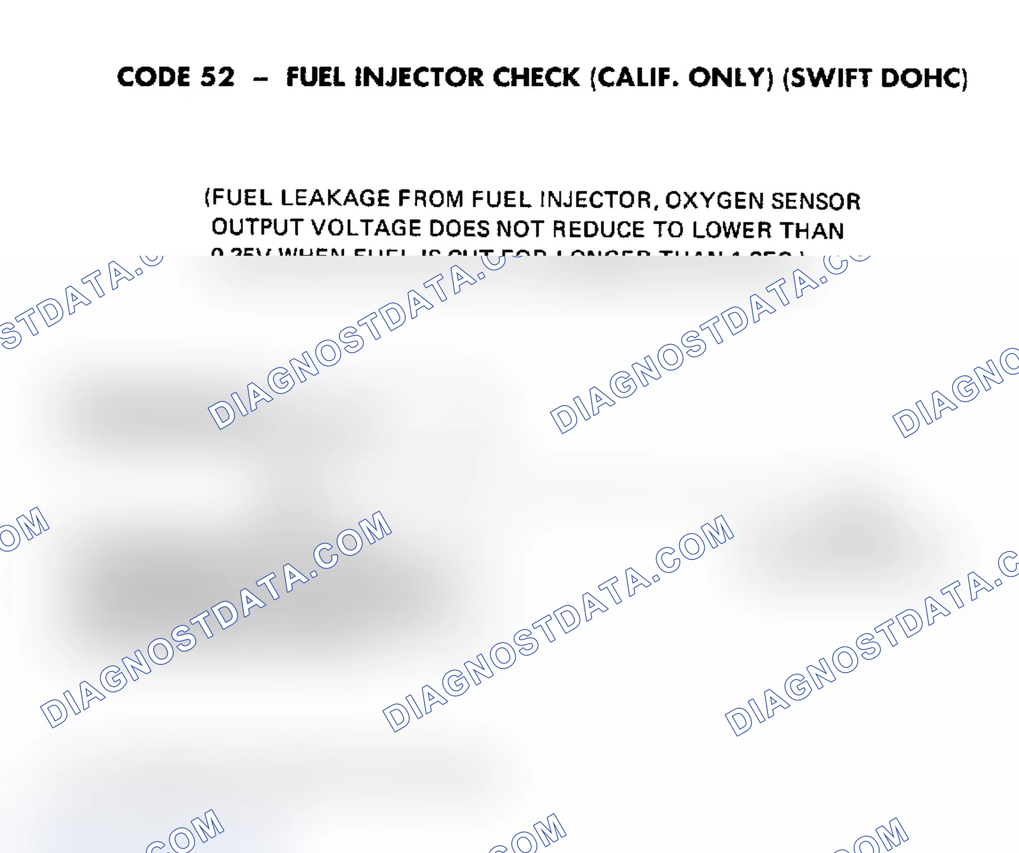 Scheme 40: CODE 52 - FUEL INJECTOR CHECK - CALIF. ONLY