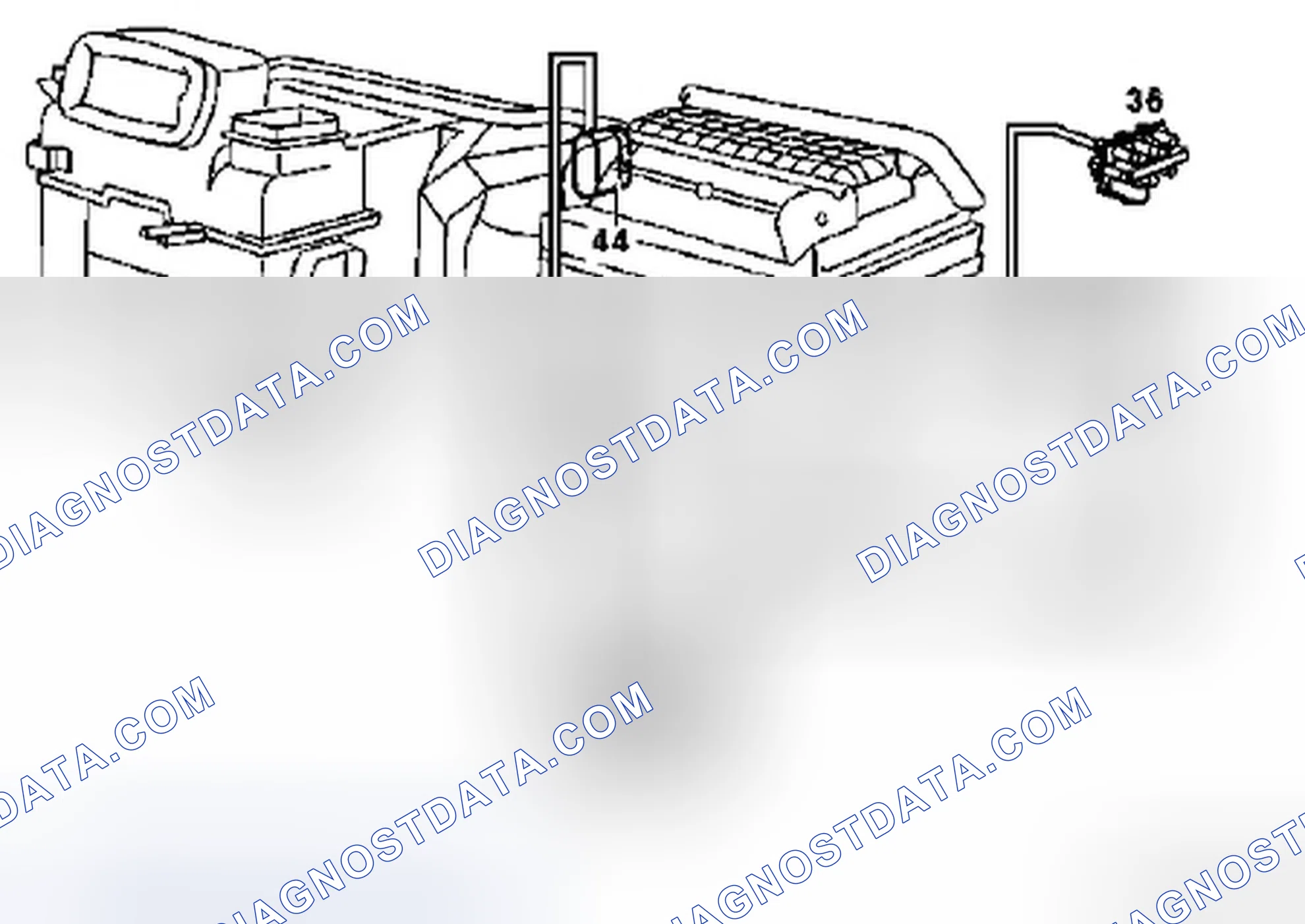 Scheme 65: Fresh/recirculated air flap vacuum element, location - GF83.10-P-2122-02A