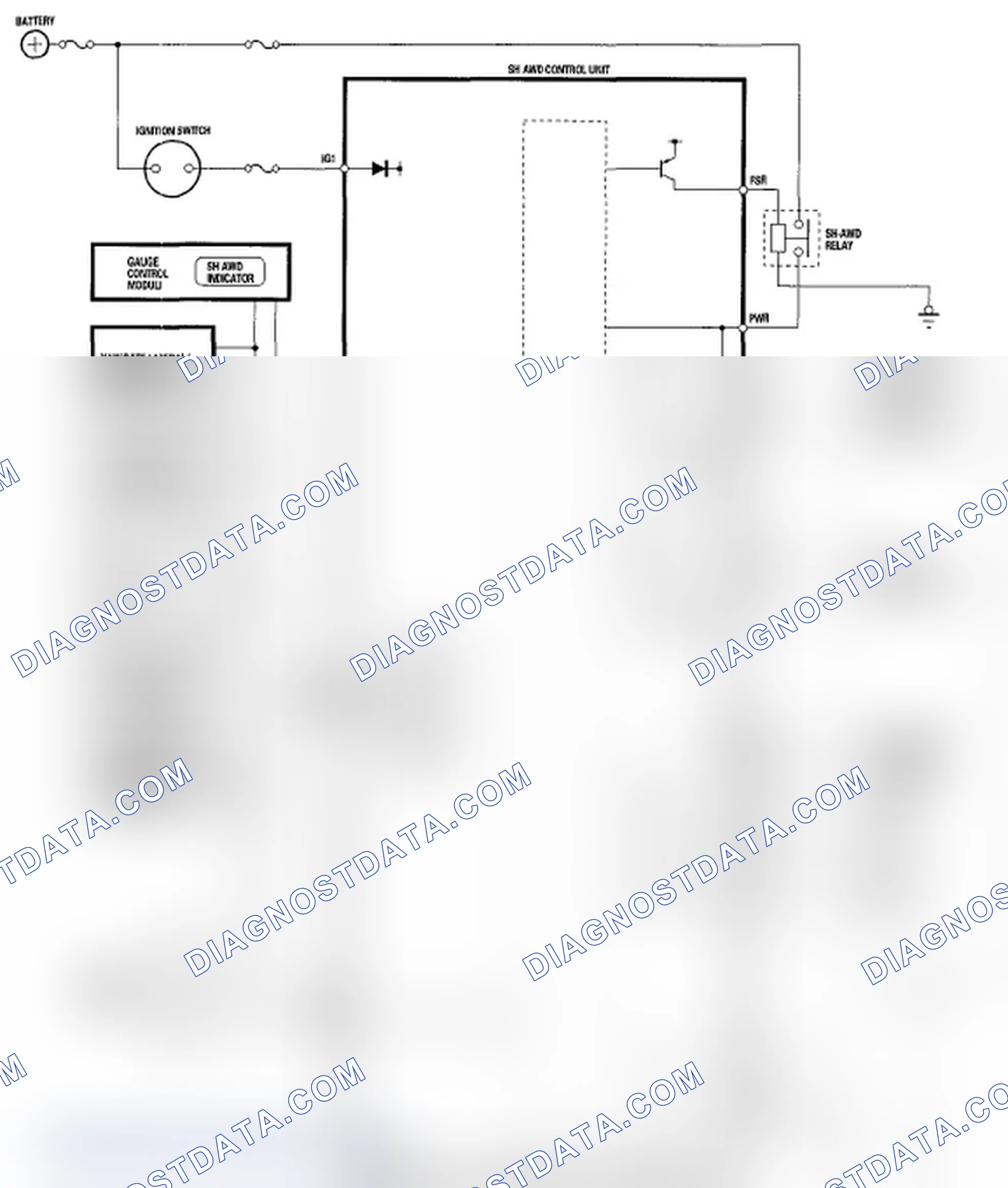 Scheme 18: SH-AWD Control Unit Electrical Connections