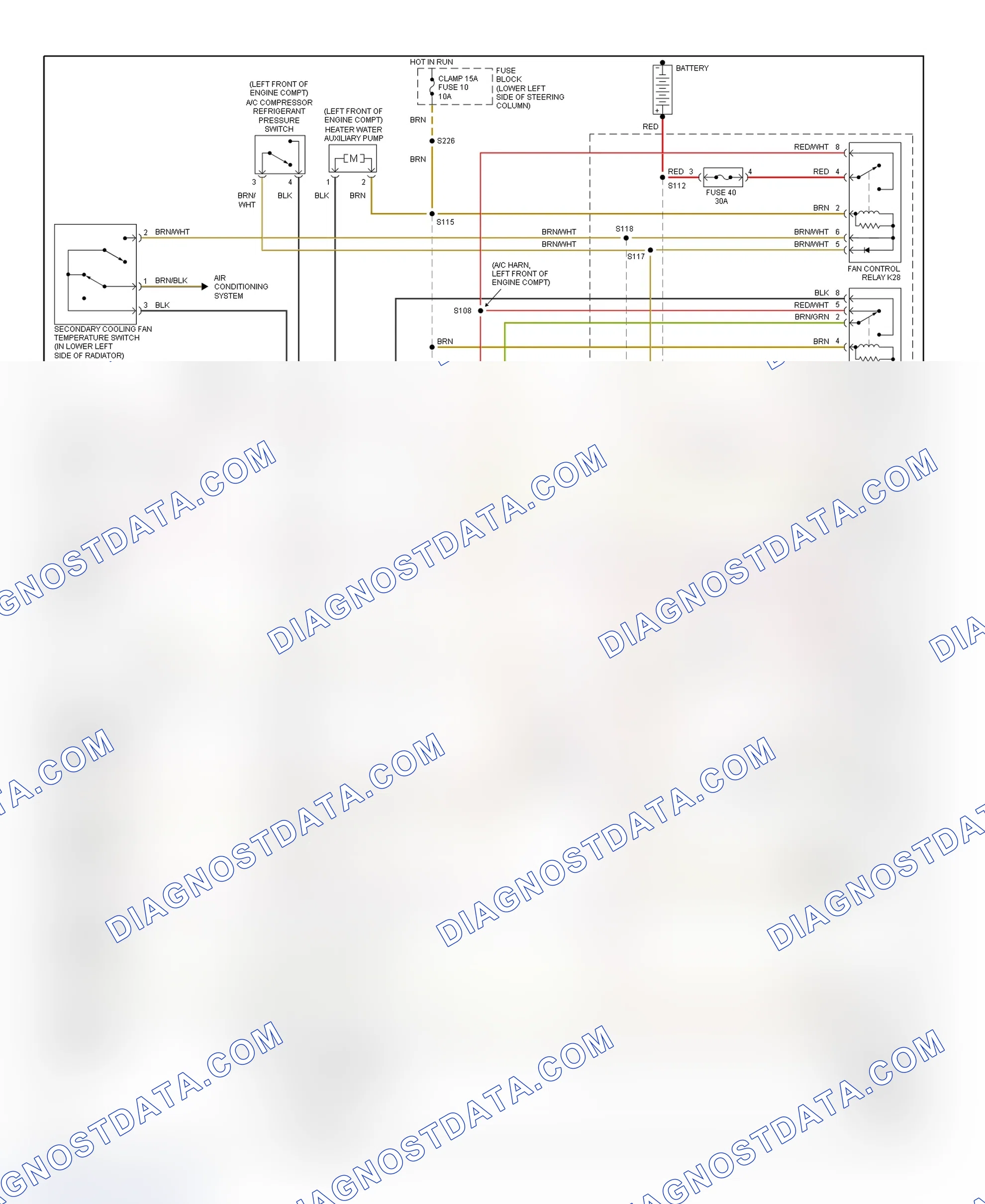 Scheme 6: Electric Cooling Fans Wiring Diagram (Catera)