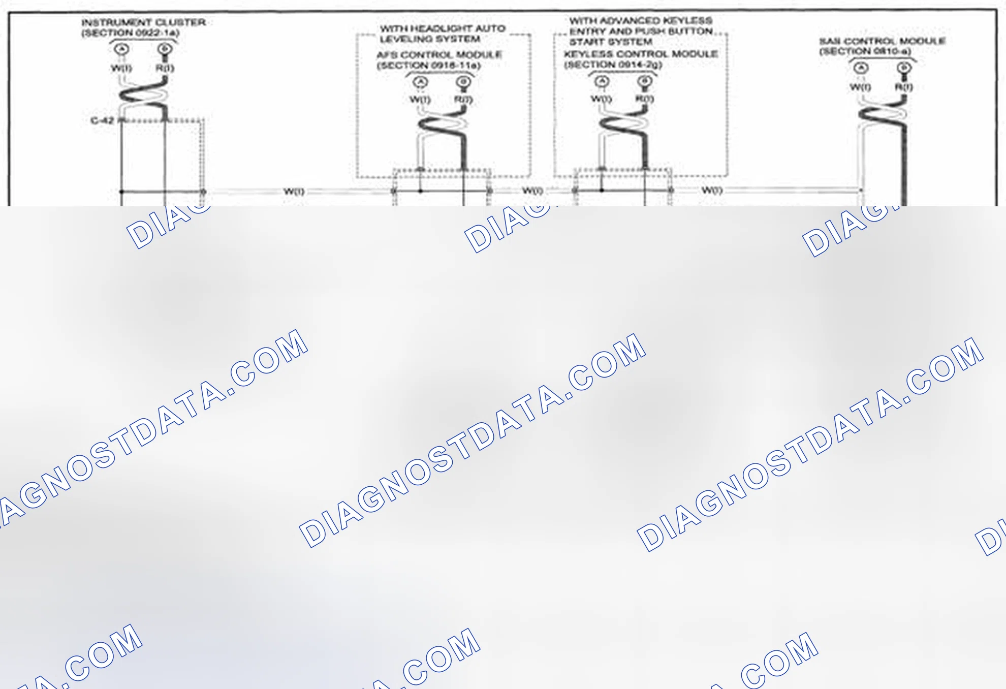 Scheme 92: Data Link Connector Wiring Diagram - 00D-B (1 Of 2)