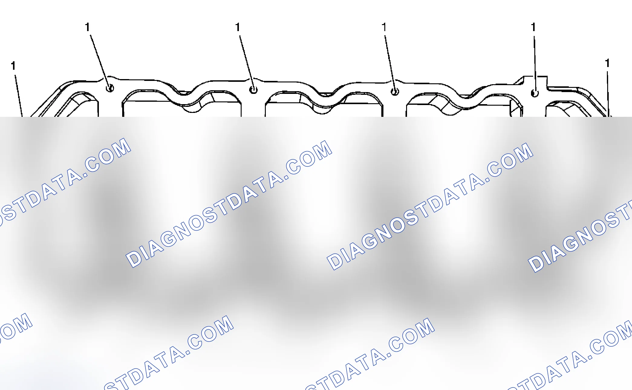 Scheme 102: Lower Rocker Arm Cover - Top View