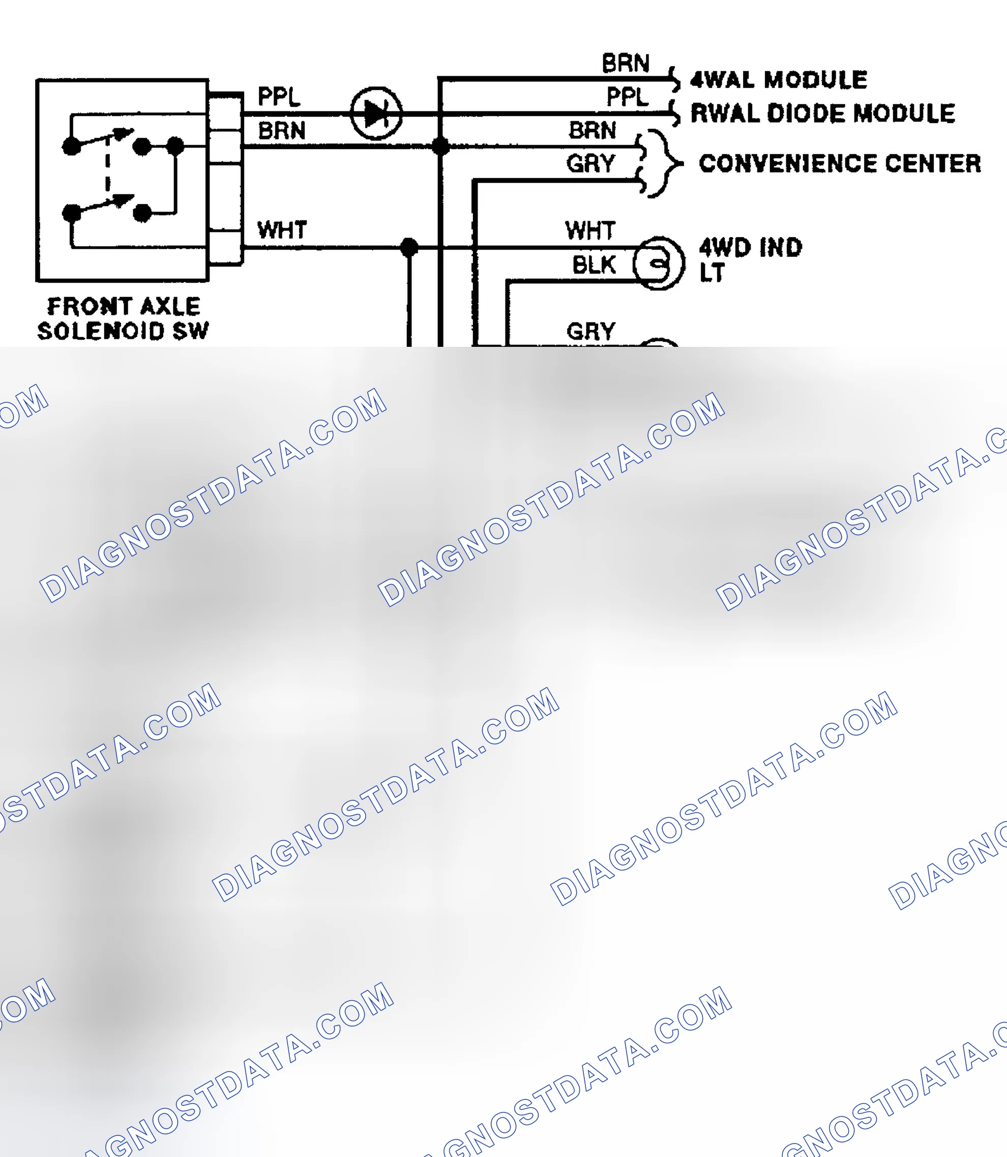 Scheme 6: Transfer Case Circuit (1992)