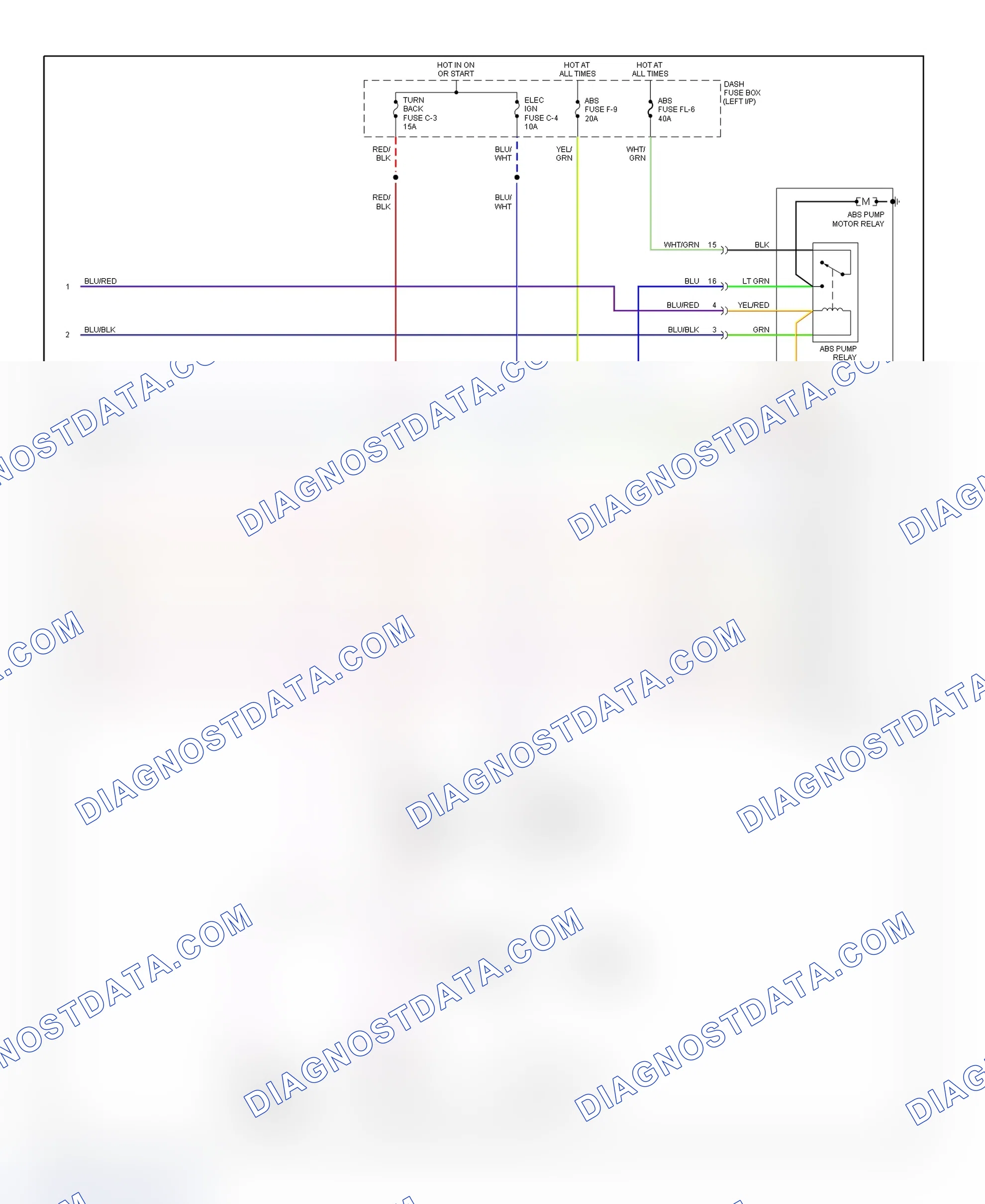Scheme 21: 4-Wheel Anti-Lock Brake System Wiring Diagram (Trooper & Acura SLX - 2 Of 2)