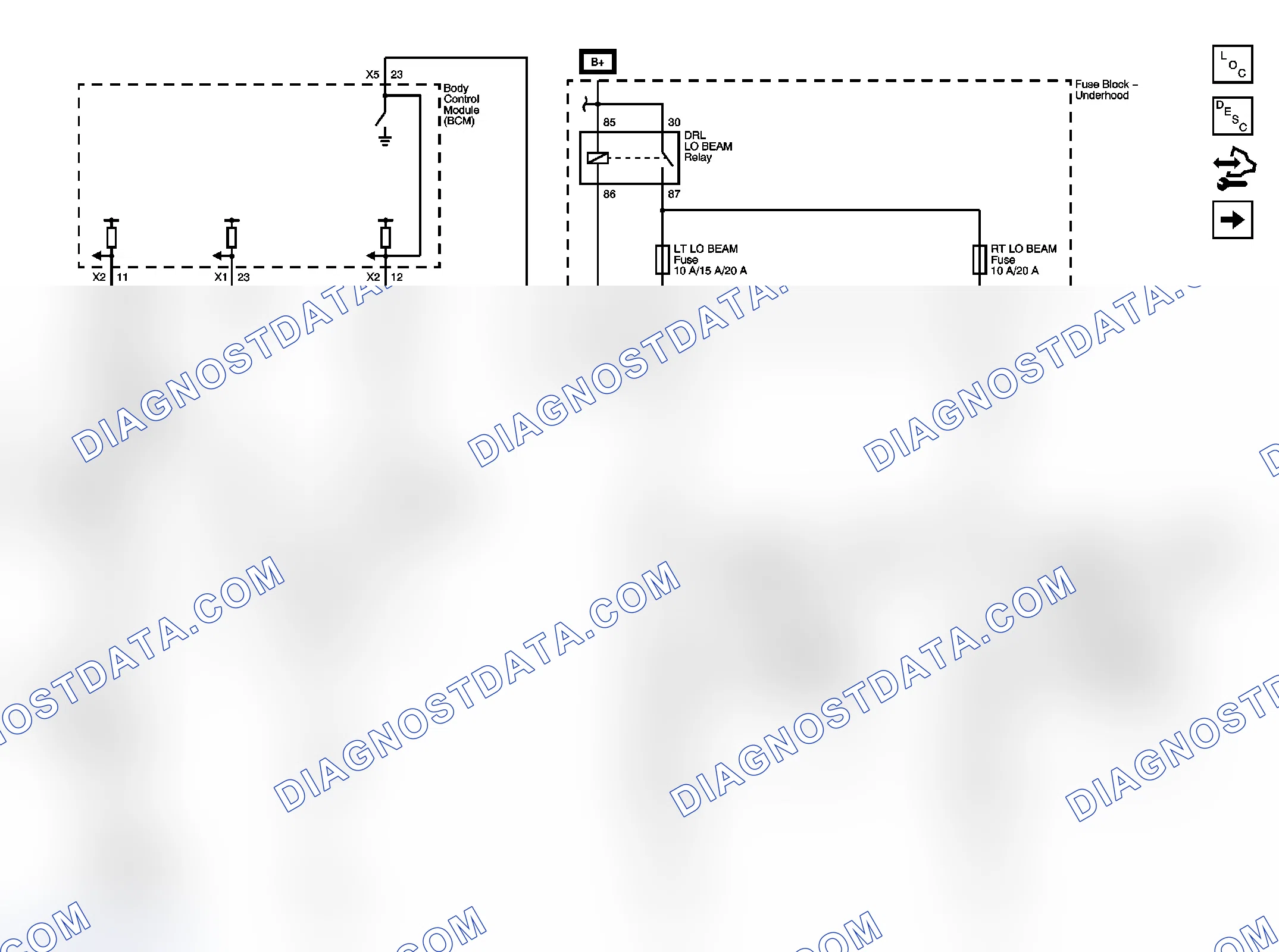 Scheme 1: Headlights/Daytime Running Lights (DRL) Schematics
