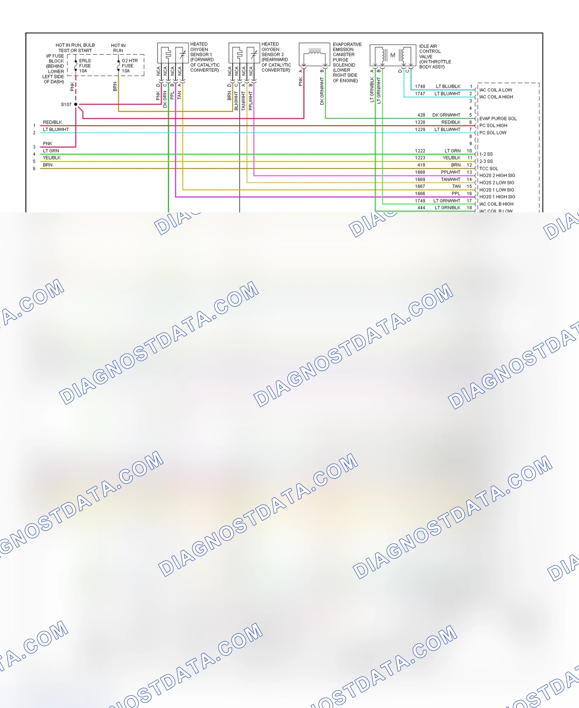 Scheme 108: PCM Wiring Diagram (Cavalier & Sunfire - 2.2L VIN F - Gasoline - 3 Of 3)